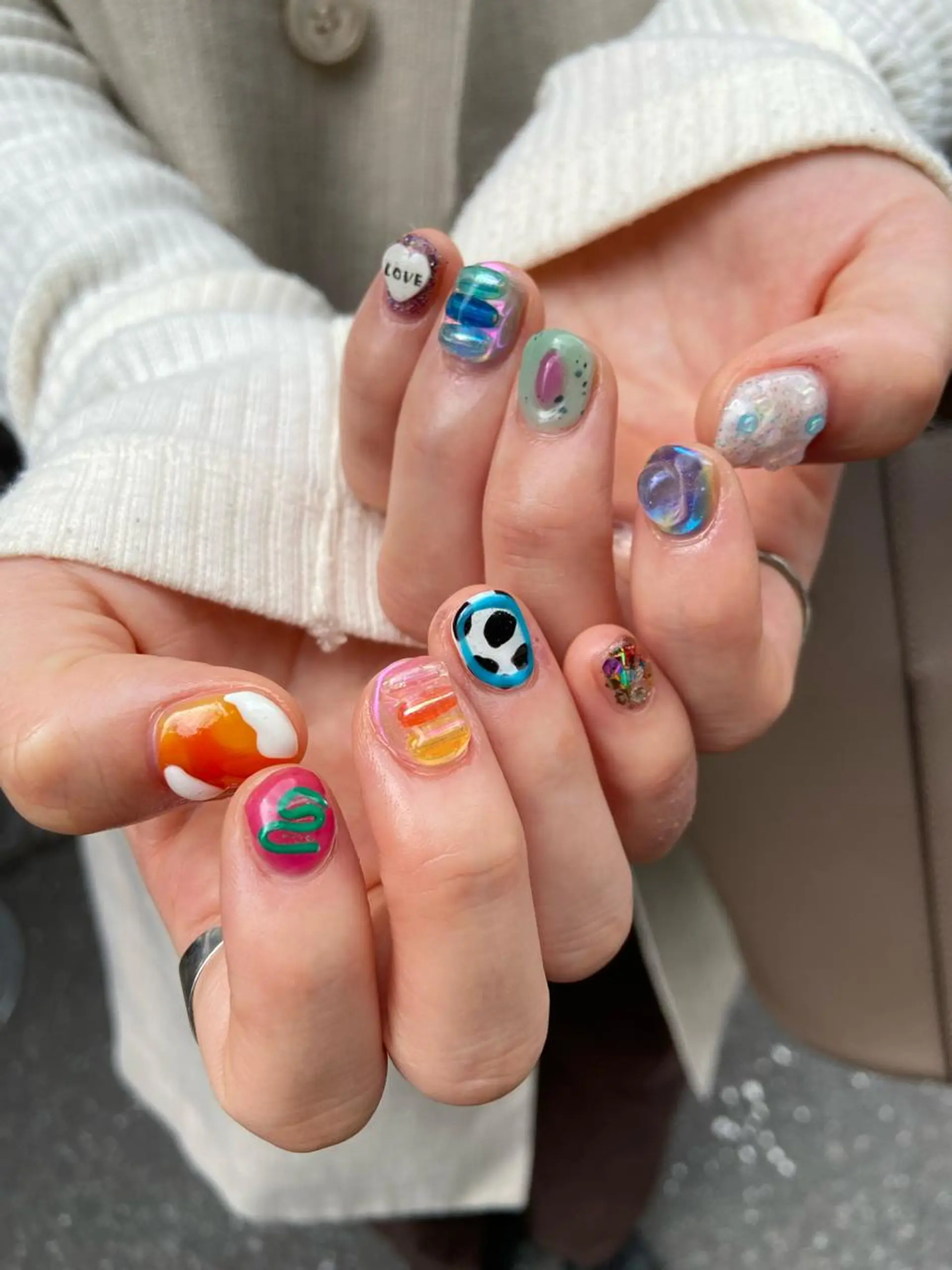 ネイル アートネイル ショートネイル . unffのネイルデザイン