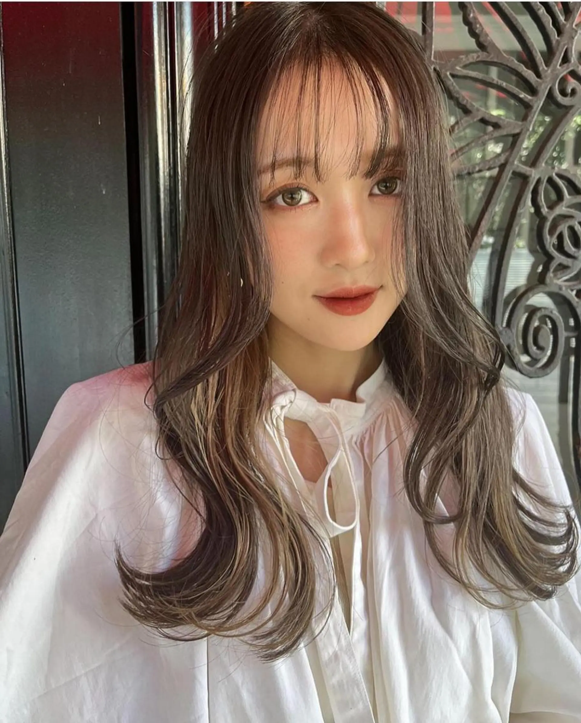 ミディアム カラー ヘアアレンジ ミディアムパーマ ベージュカラー 透明感カラー ハイライトカラー インナーカラー 韓国/髪質改善💘 櫻井かれんのヘアスタイル