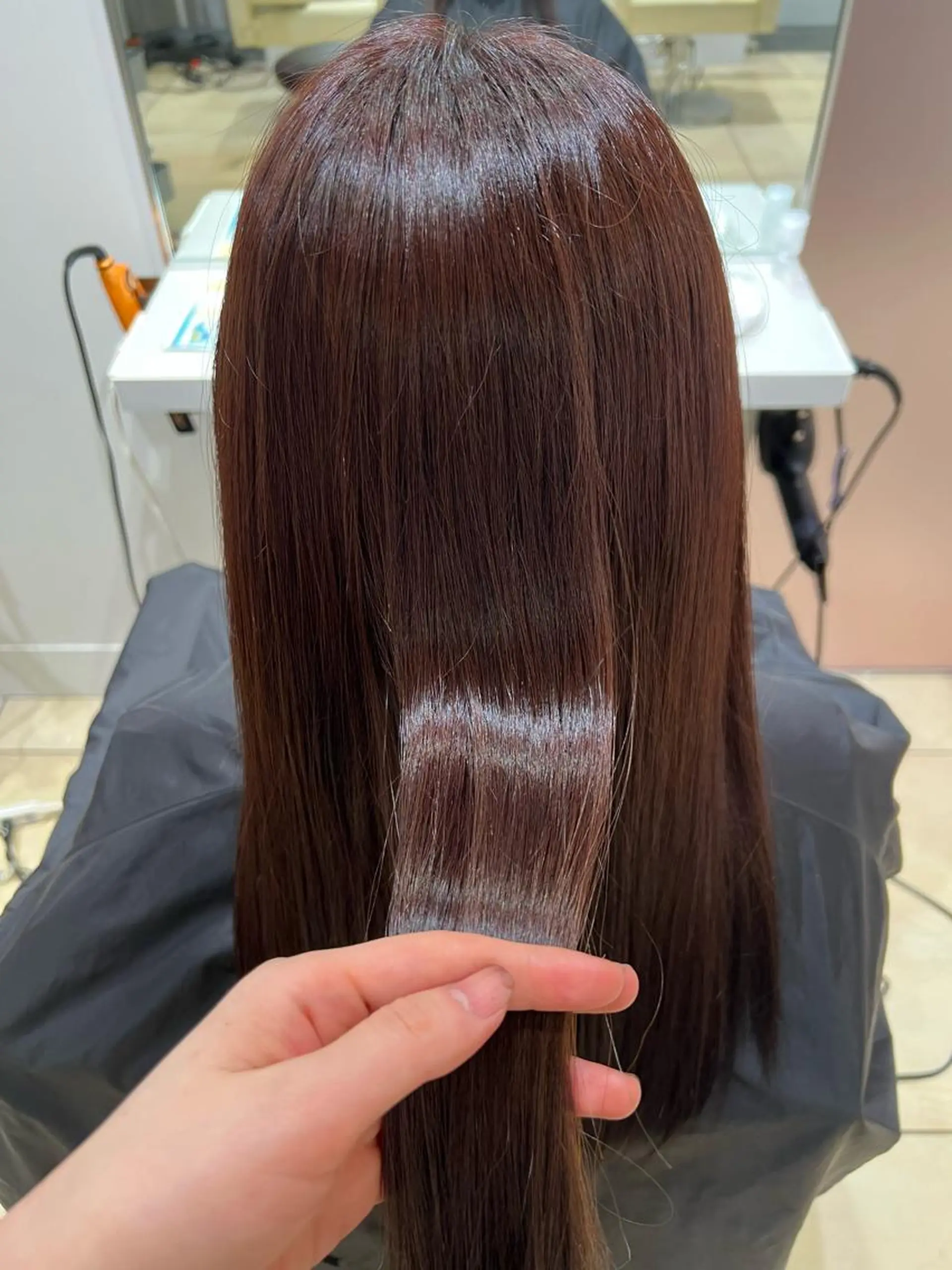 ロング カラー 縮毛矯正 海外風レイヤー🎀 新宿MOMOKA🍑のヘアスタイル