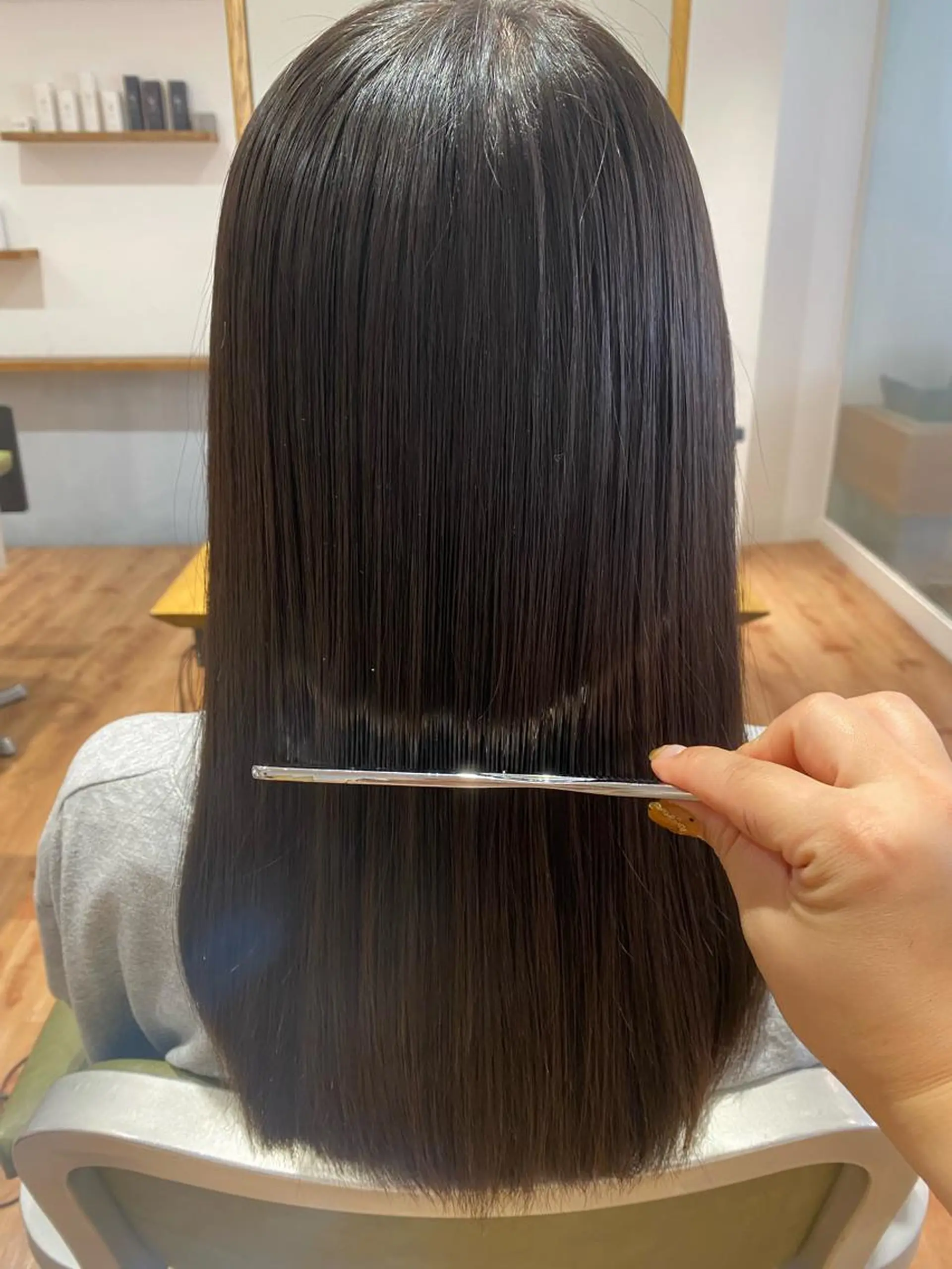 ミディアム カラー カット 縮毛矯正 トリートメント ◎モチマル チアキ◎のヘアスタイル