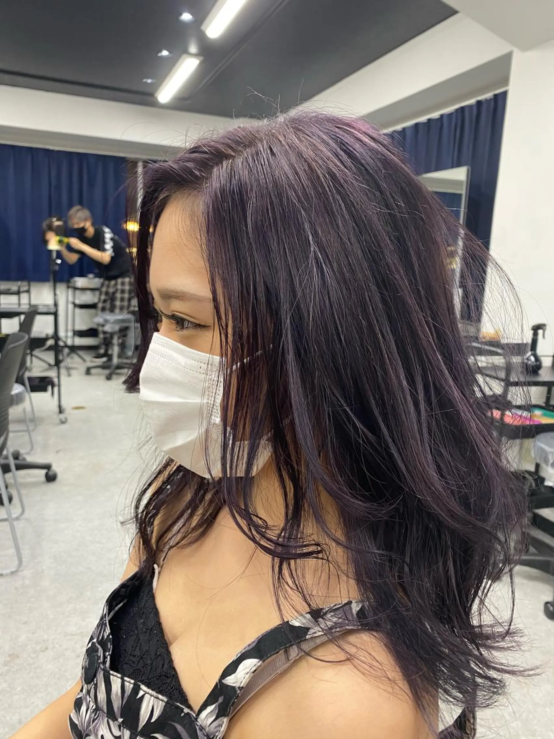 セミロング カラー パーマ ヘアアレンジ メンズ キッズ ネイル マツエク・マツパ 韓国/トレンド レイヤー【101】のヘアスタイル