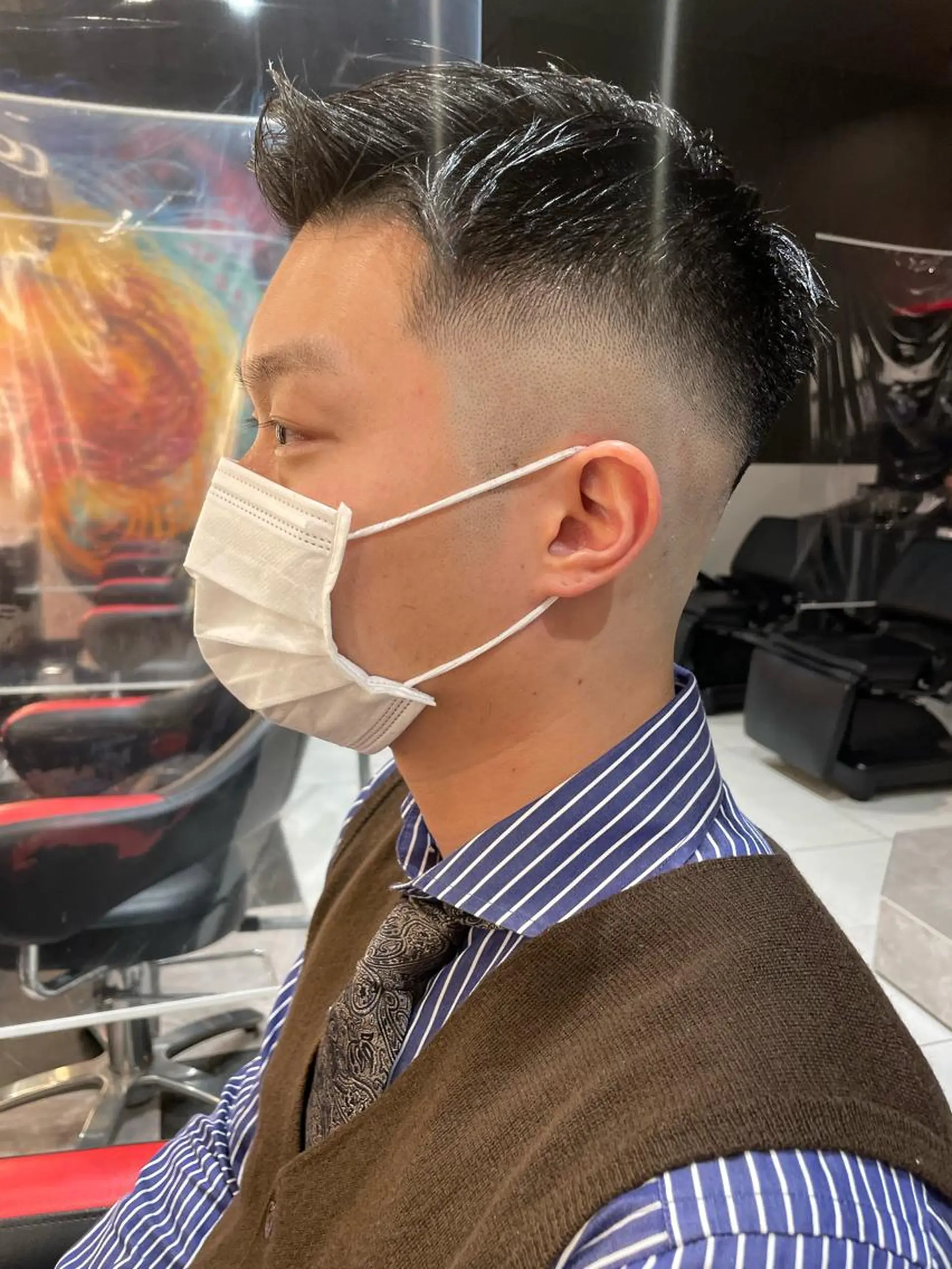 ショート メンズ フェードカット スキンフェード カット メンズヘア特化 崎田 成人のヘアスタイル