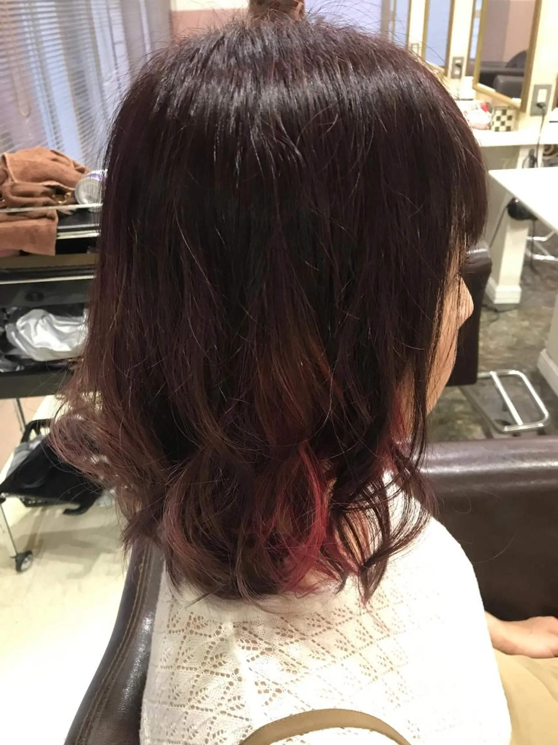 ミディアム カラー 艶カラー◎矯正⭐髪診 断#天王寺区@山本
のヘアスタイル