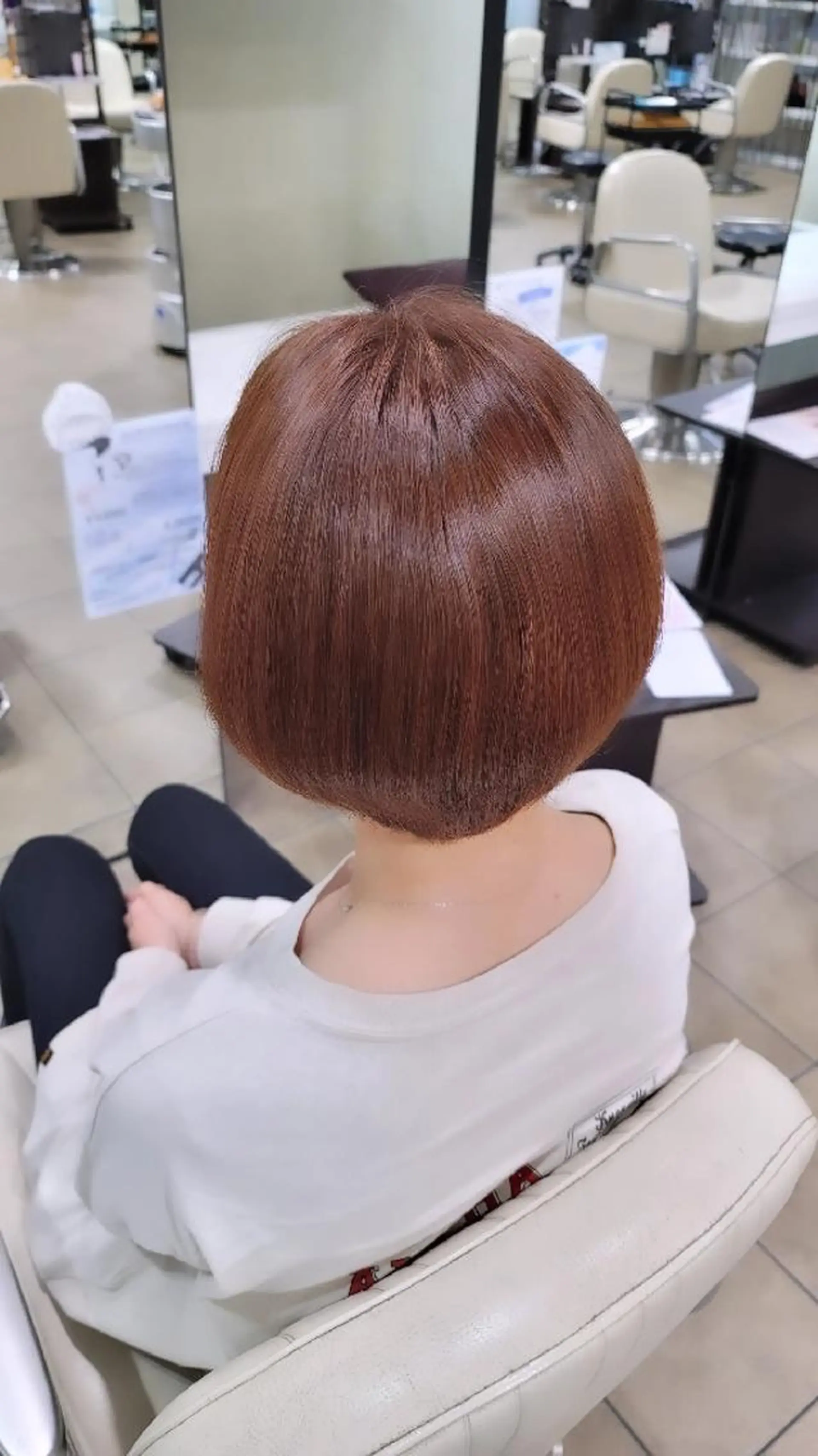 カラー ブラウンカラー ピンクカラー 寺西紗友望/髪質改善 ストレート/ボブのヘアスタイル