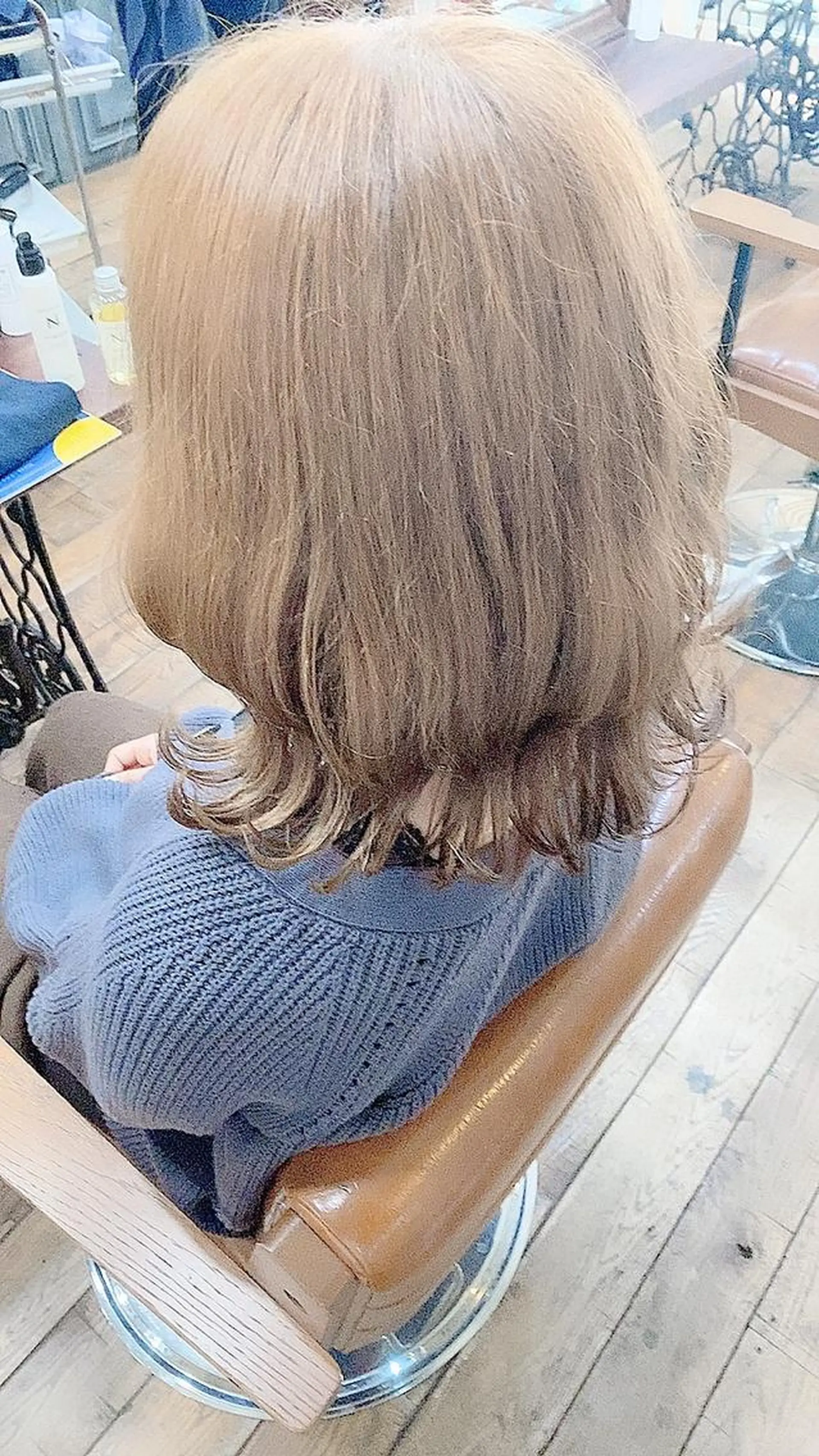 ミディアム カラー ヘアアレンジ 外ハネヘア 國分 伸也のヘアスタイル