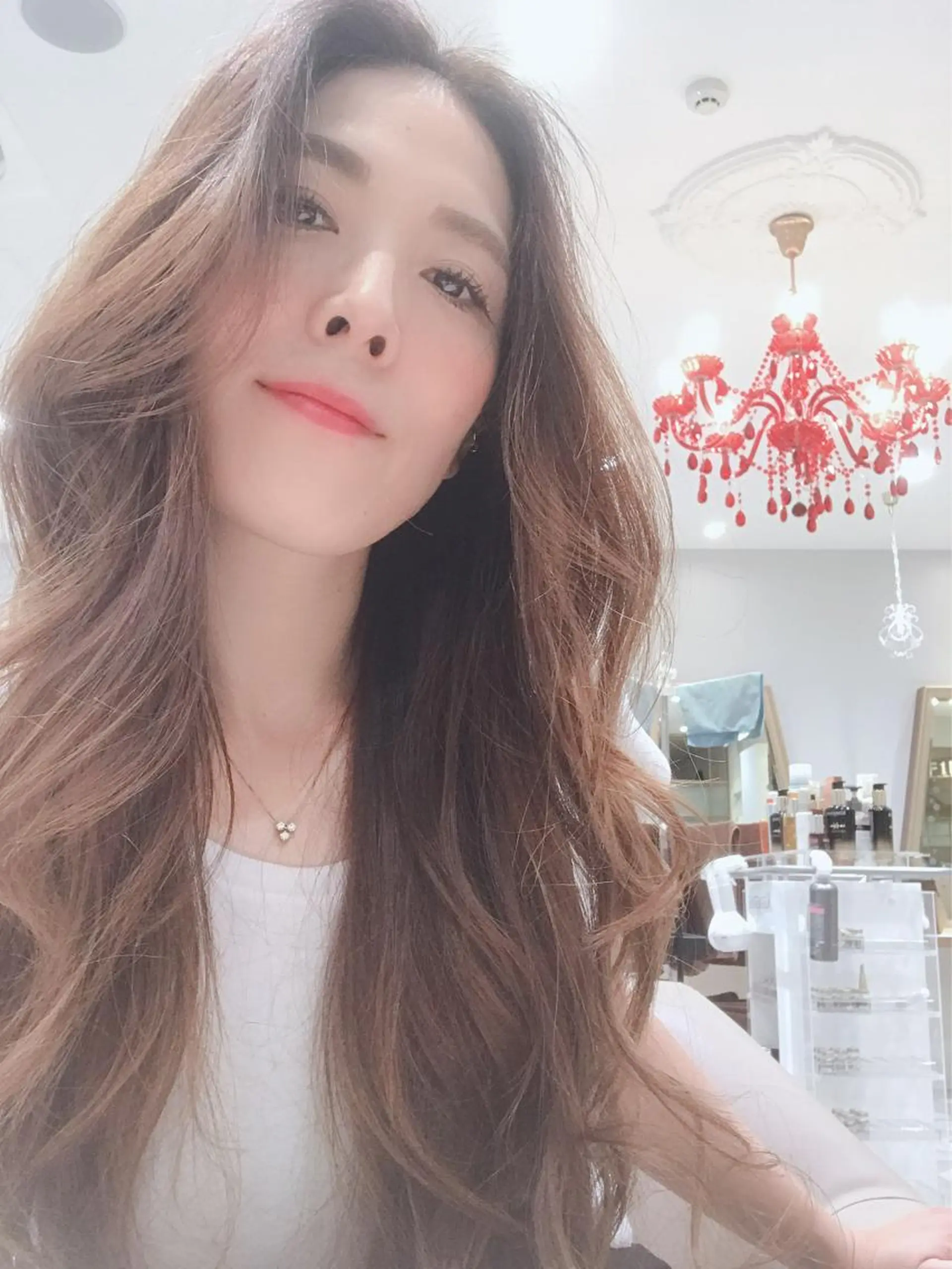 ロング カラー カット ヘアカラー トリートメント 江崎 わか子のヘアスタイル