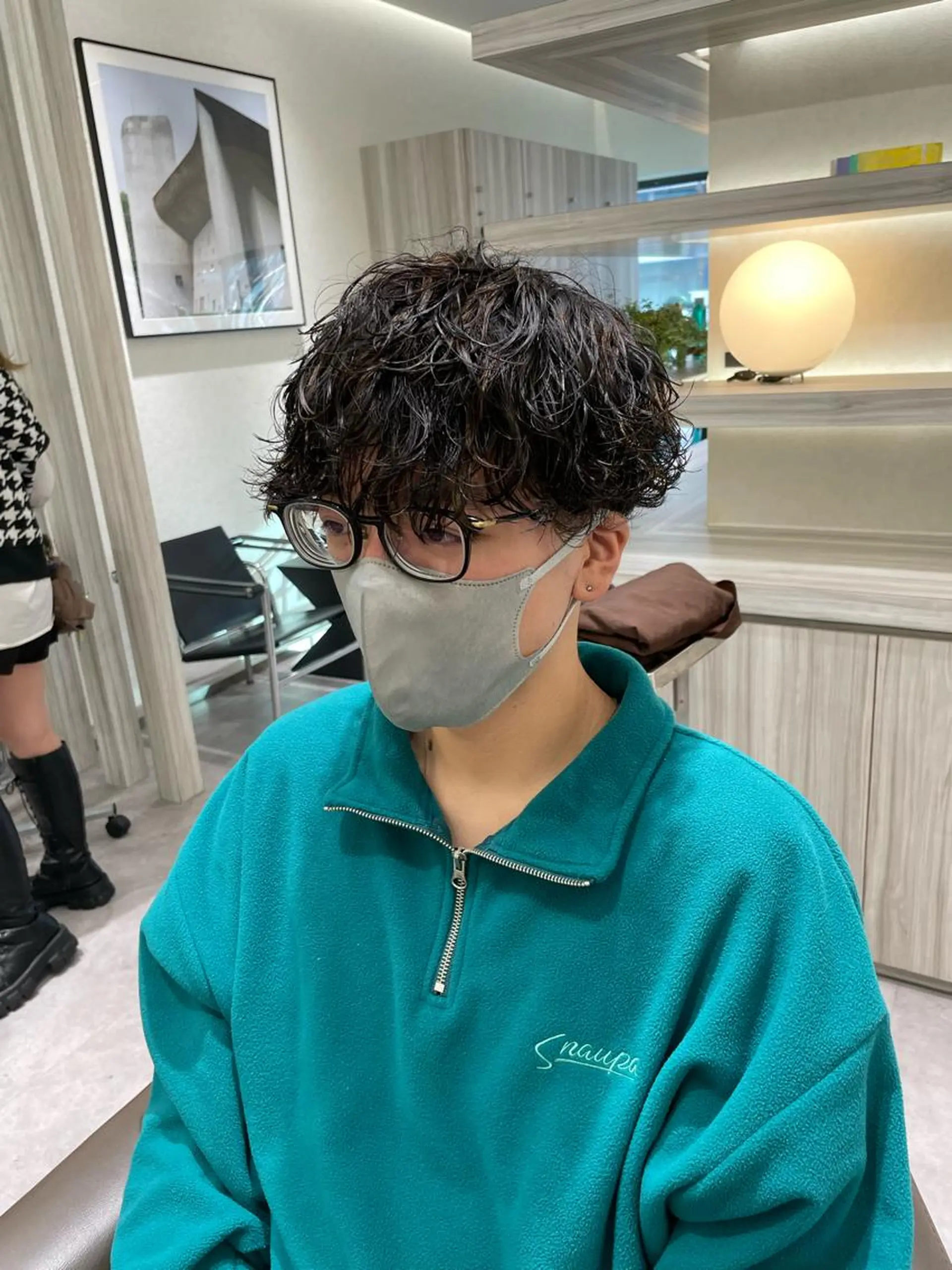 ショート パーマ メンズ メンズブリーチ メンズハイライト メンズメッシュ メンズパーマ メンズツイストパーマ Reginavita栄所属・パーマ×メッシュ/ 本日空き○/岡本一真のヘアスタイル