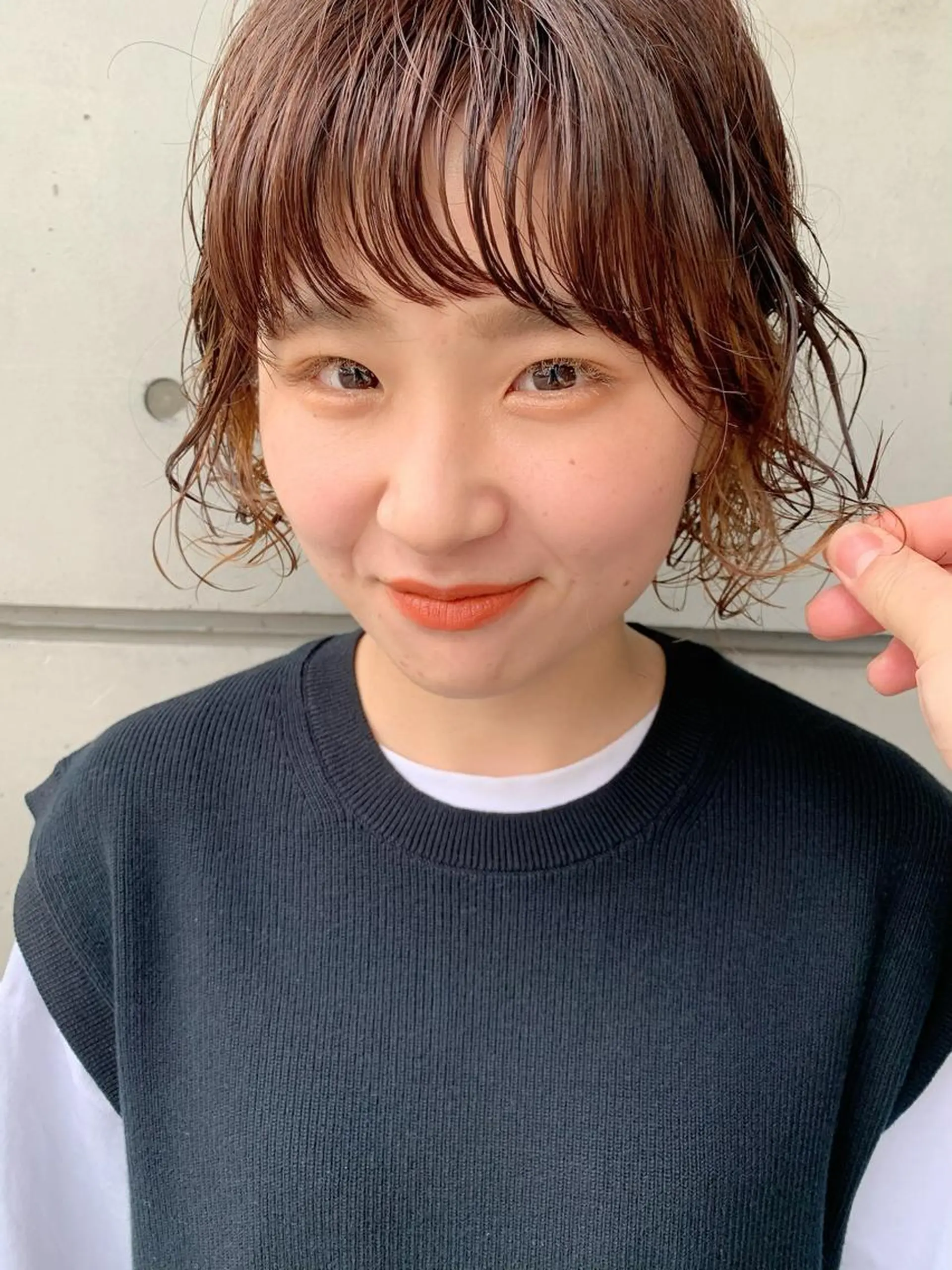 ショート カラー パーマ カット パーマ 林下  大輔のヘアスタイル