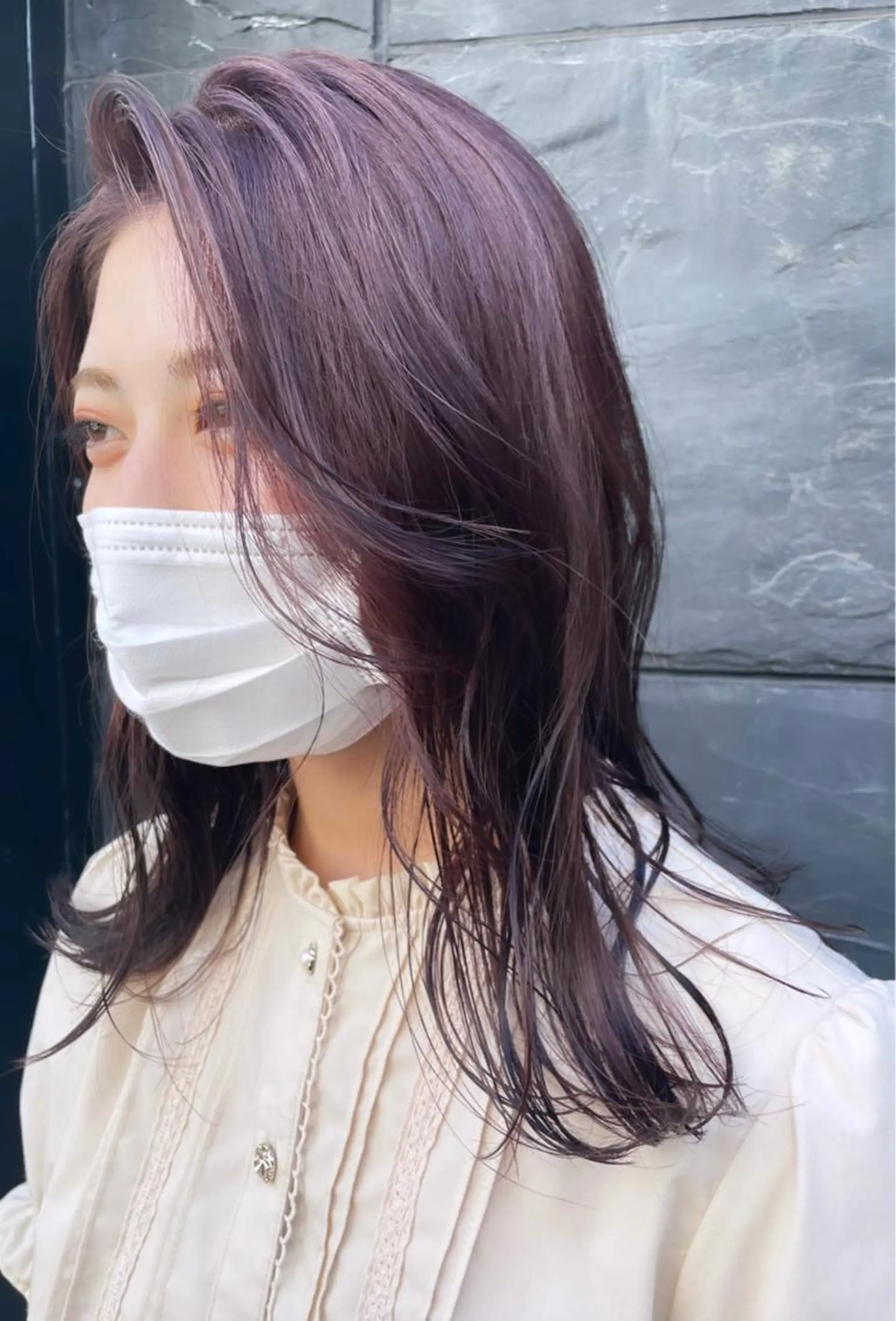 セミロング パープルカラー BoomBOX所属・HIBIKI/原宿 ハッシュカット🪄のヘアスタイル