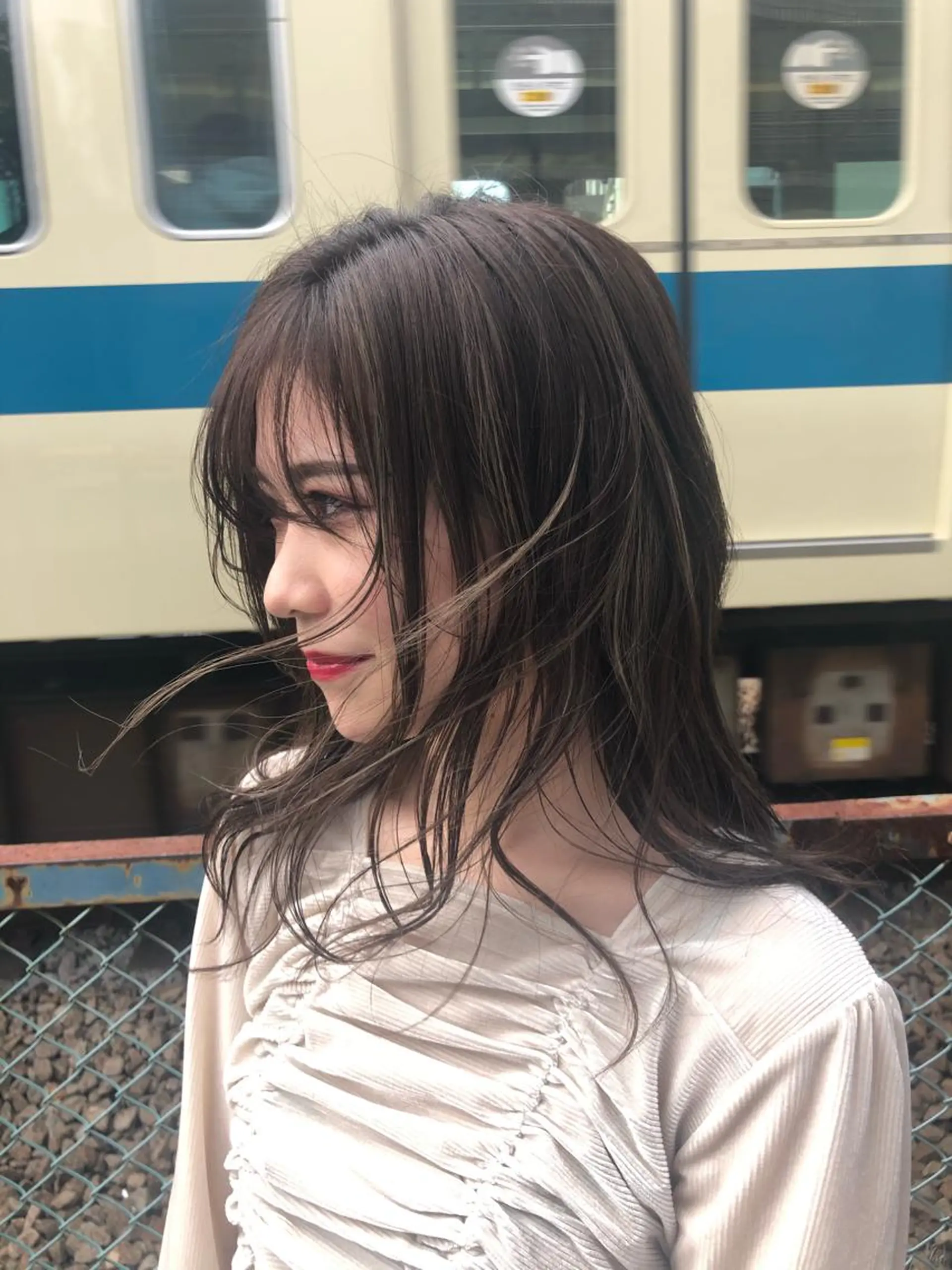 ロング カラー 渕向 克海のヘアスタイル