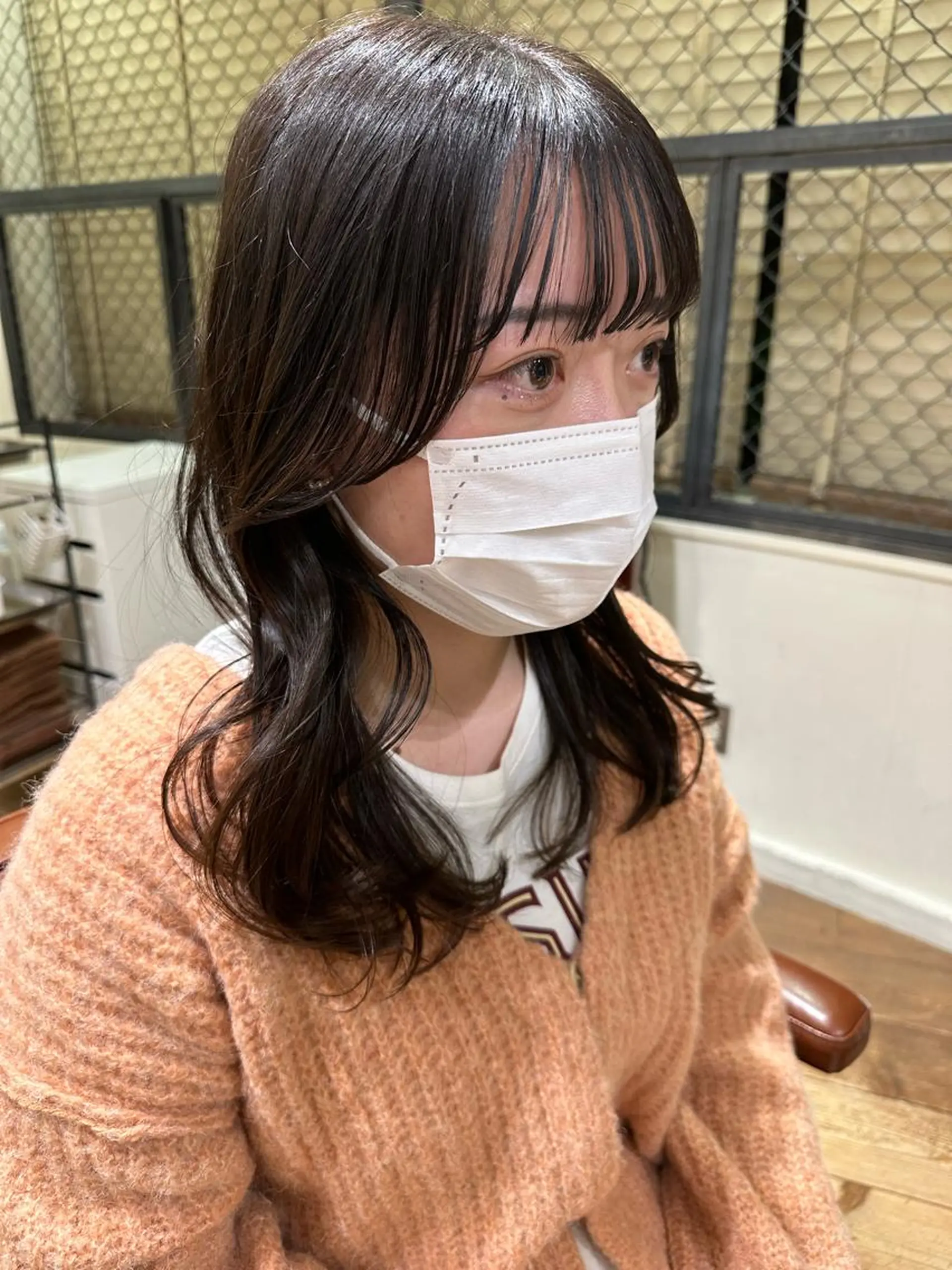 セミロング ヘアカラー 平野恵/透明感カラー ブリーチ/ボブのヘアスタイル