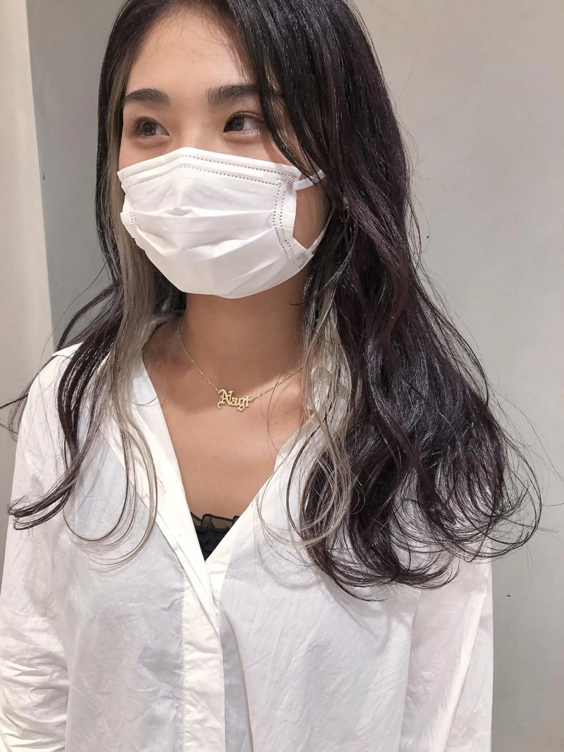 セミロング カラー 圧倒的透明感カラー nana🦕のヘアスタイル