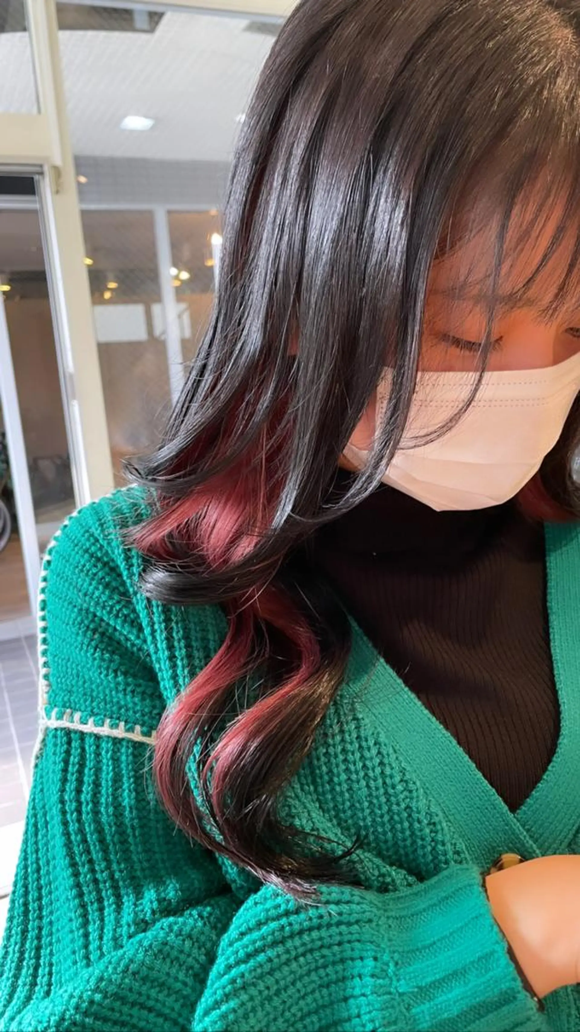 ロング カラー イヤリングカラー ピンクカラー asumi/栄/ハイ トーン/ブリーチ/のヘアスタイル