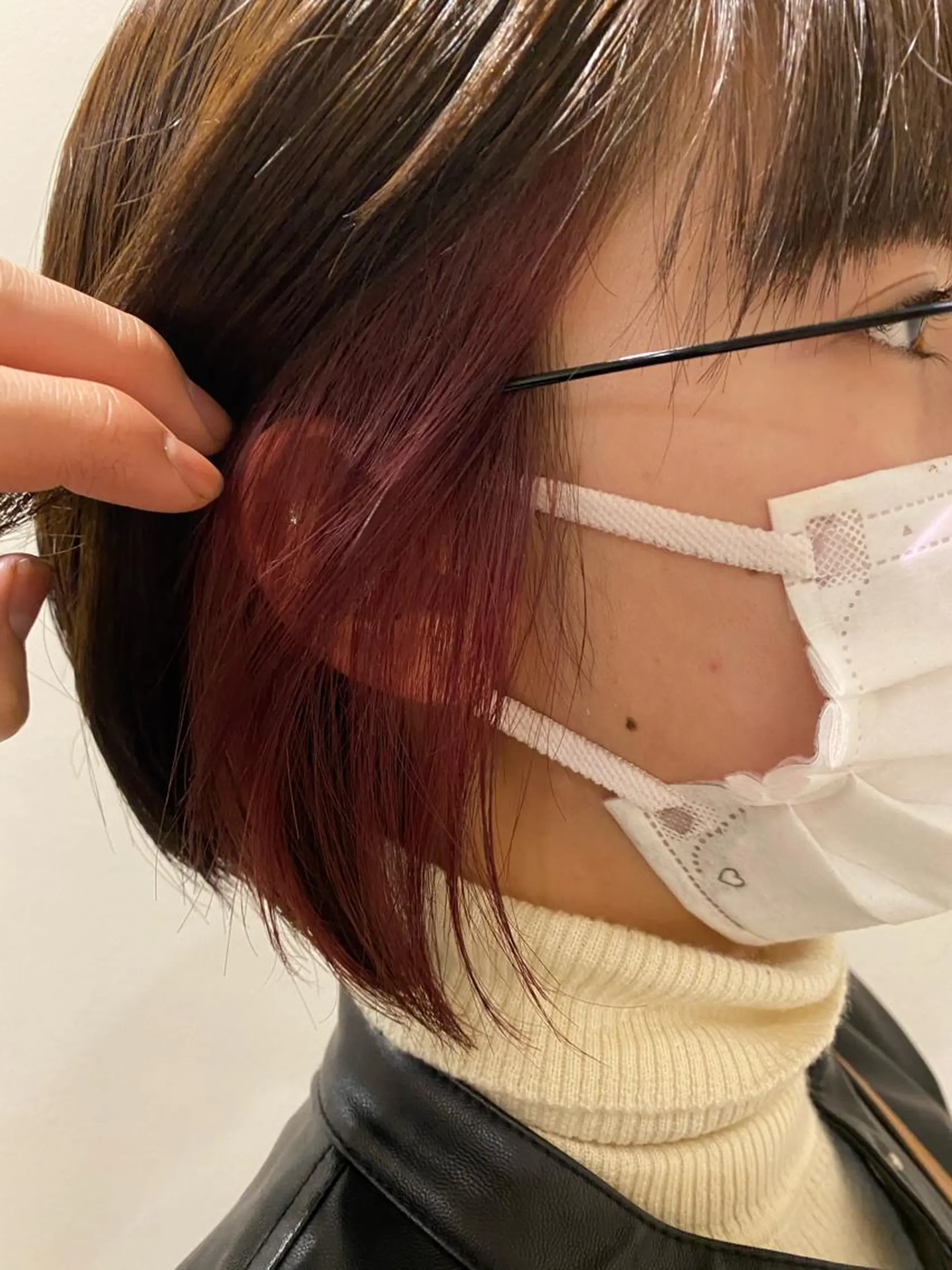 カラー 森田翔斗 顔周りレイヤーのヘアスタイル