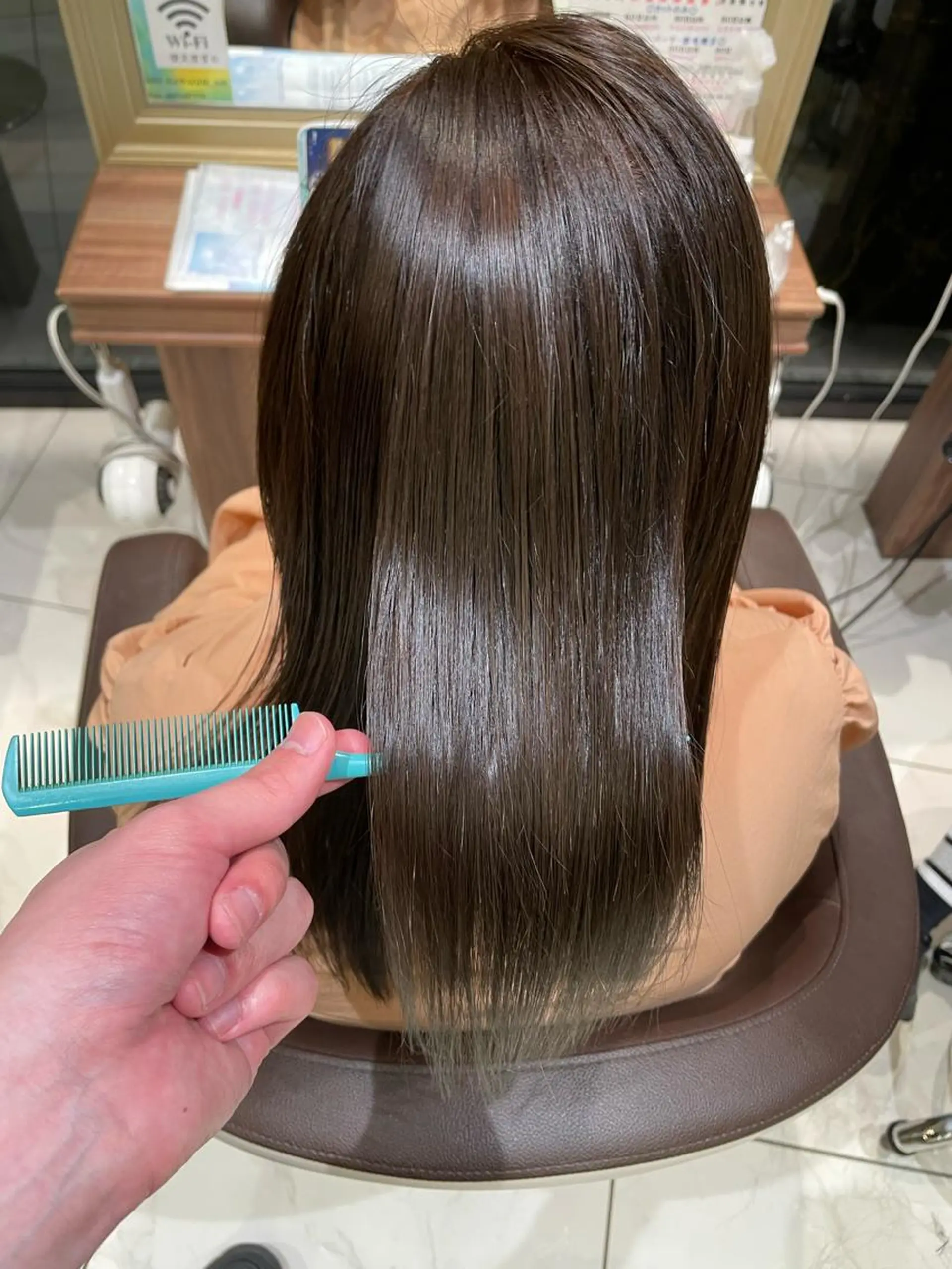 セミロング カット 縮毛矯正 トリートメント Ash川越店/ 米川 武志のヘアスタイル