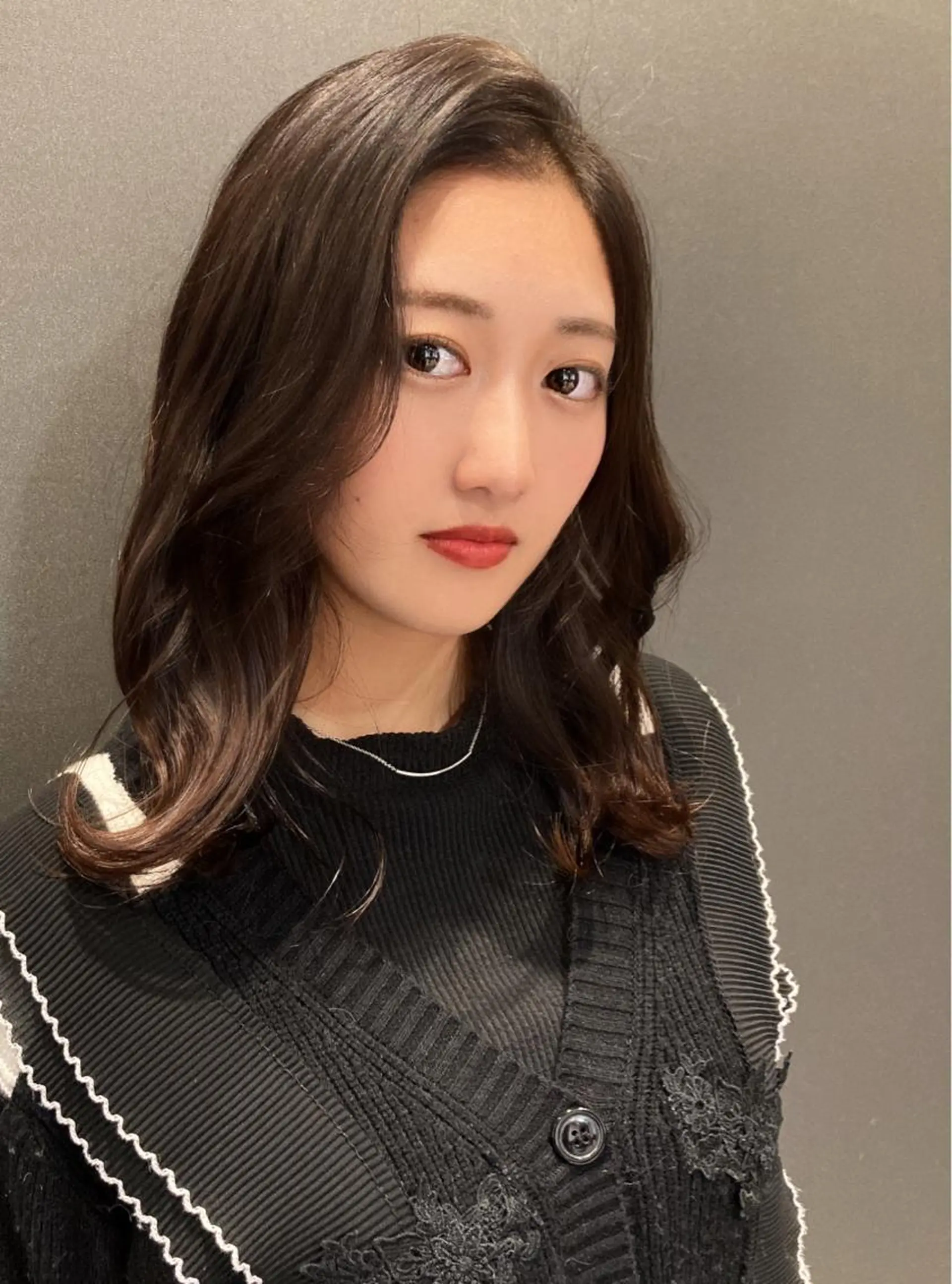 セミロング カラー エギョモリ レイヤーカット ♥kanaのヘアスタイル