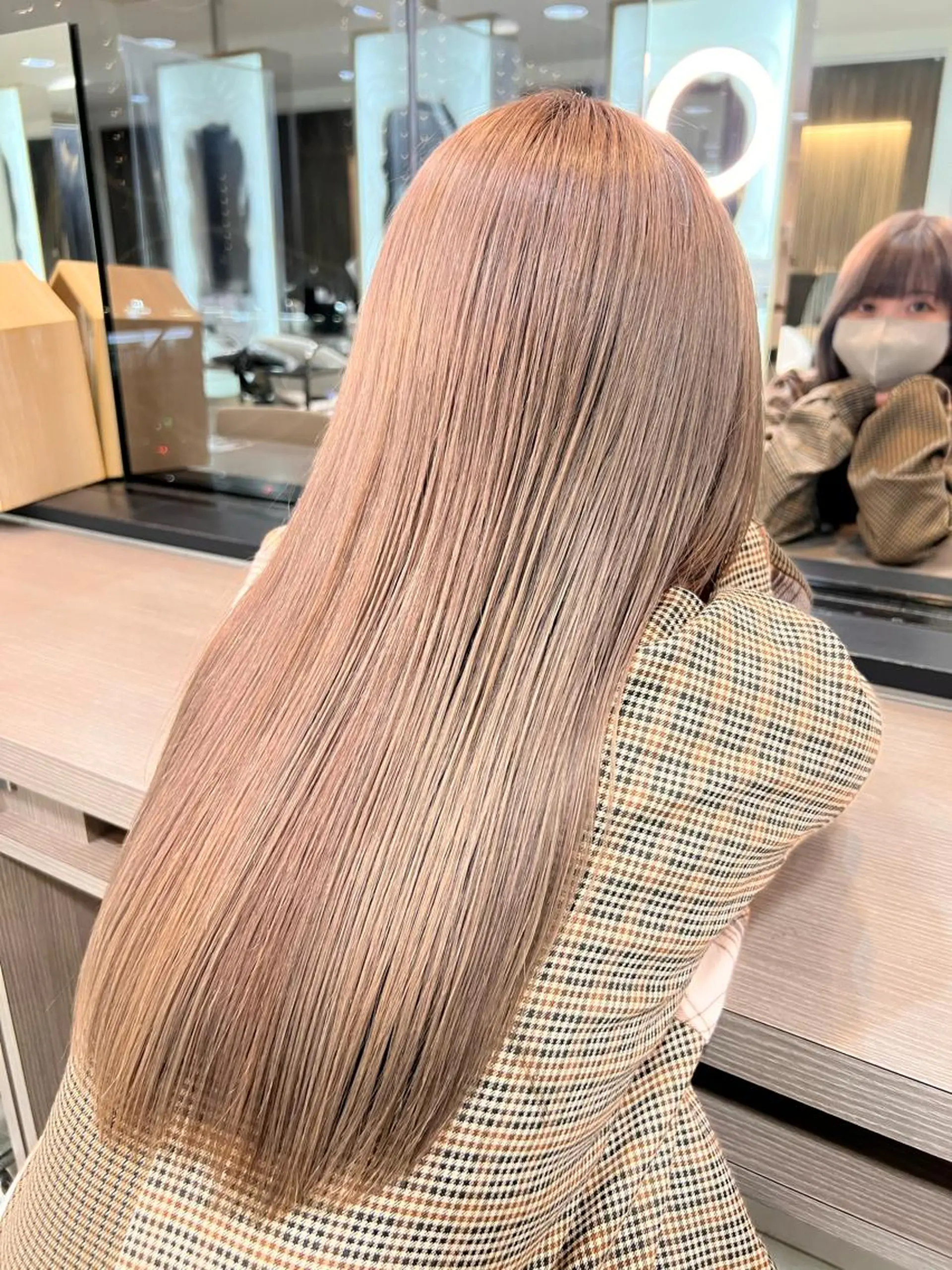 セミロング カラー 柳澤 和也のヘアスタイル