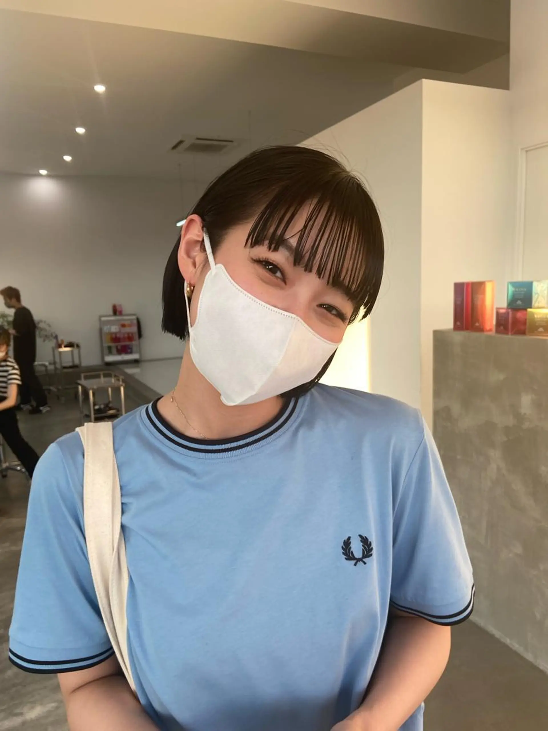 ショート カラー ボブ 山岸 未玖のヘアスタイル