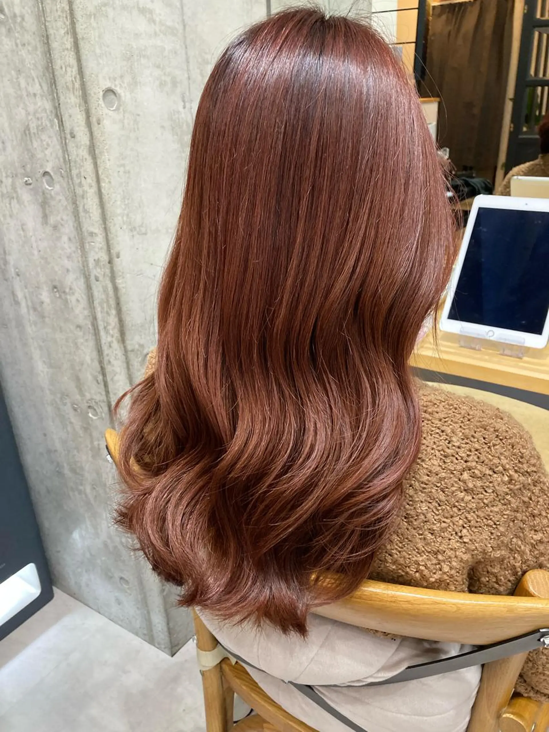 セミロング ✨色持ちの良い艶 カラー✨蟹江真世のヘアスタイル