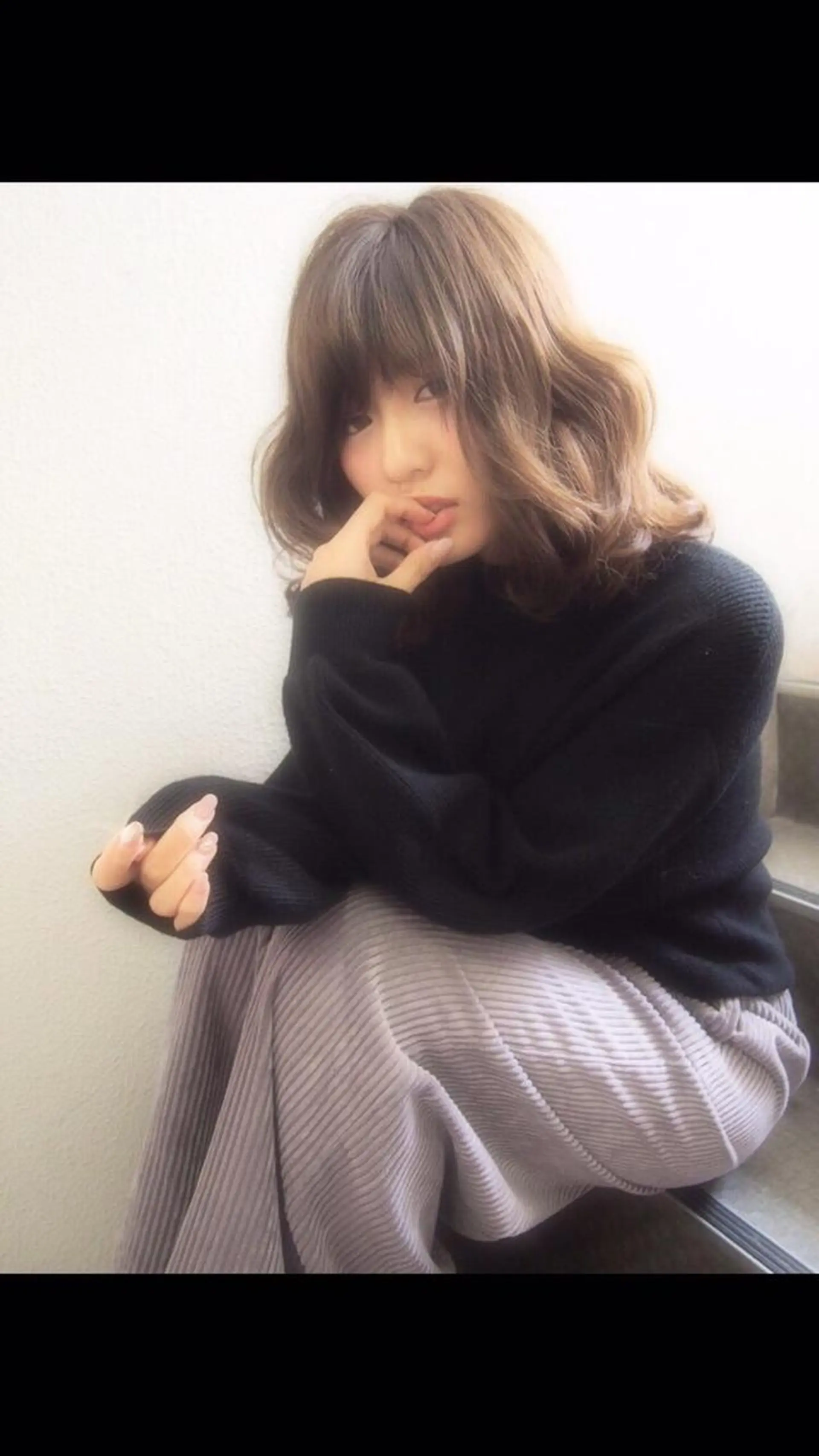 ミディアム カラー 藤本 憲吾のヘアスタイル