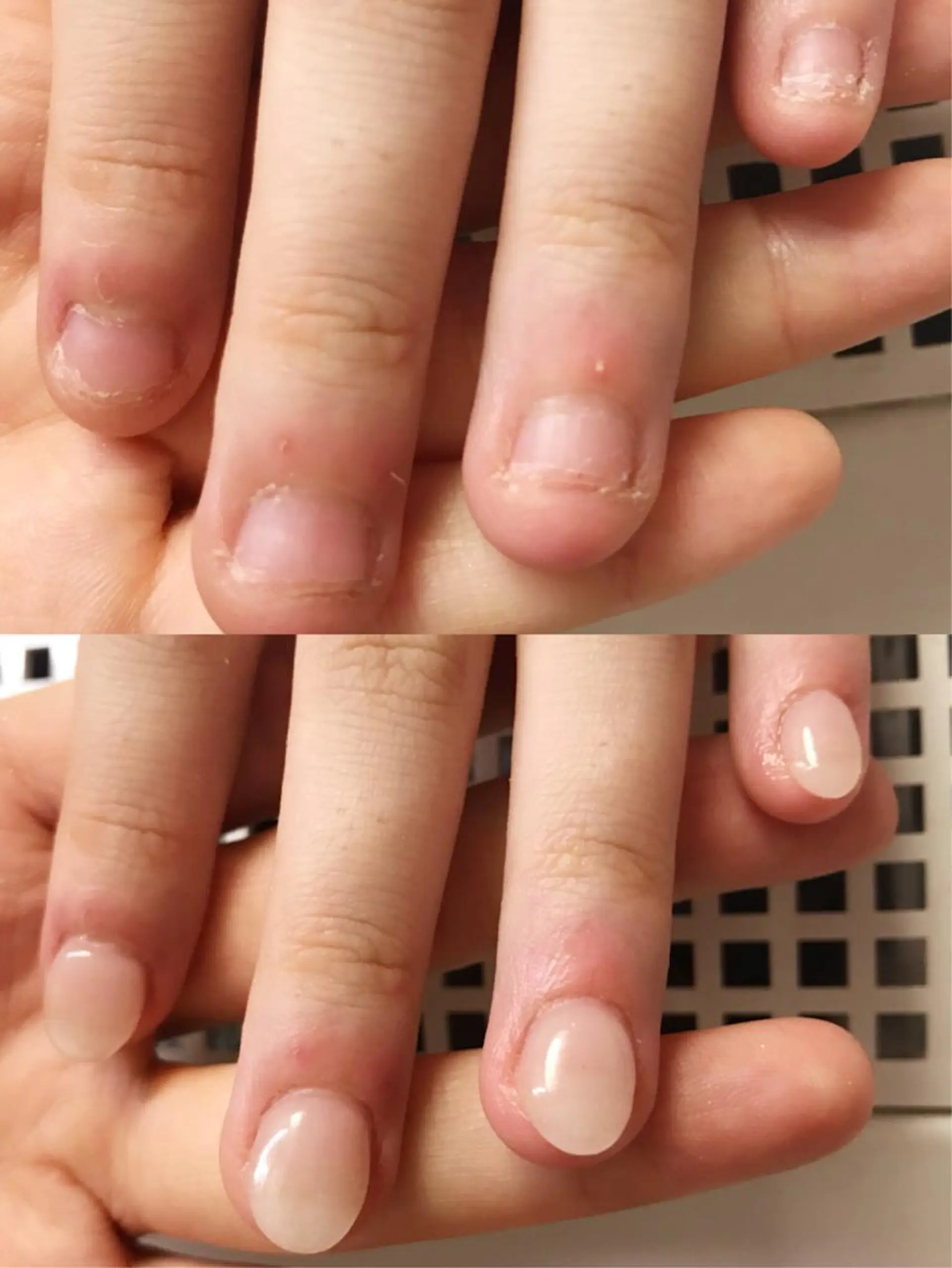 ショート カラー ネイル 長さ出し Q Free nailsのネイルデザイン