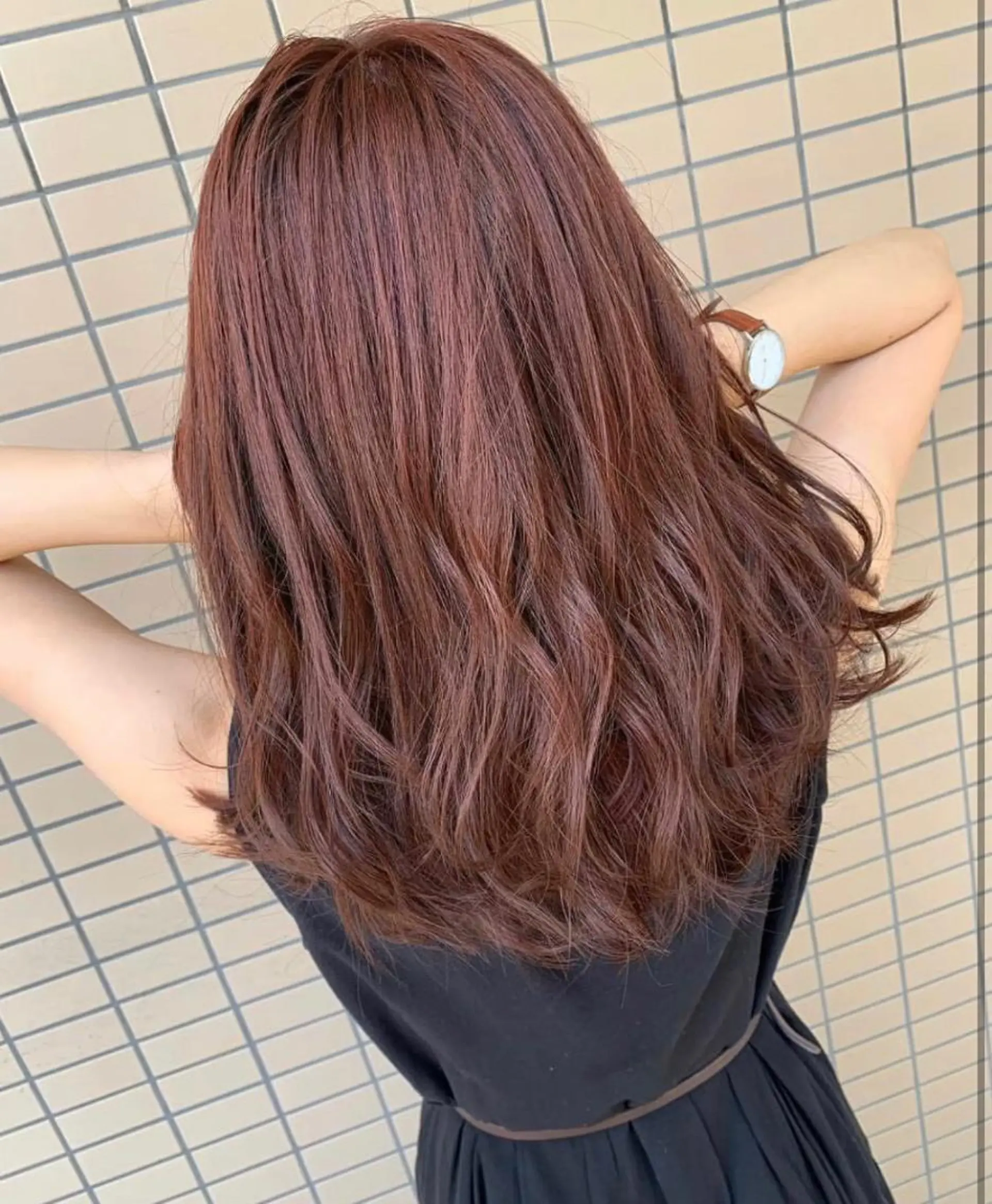 セミロング カラー ブリーチ 透明感カラー くすみミルクティー/ ブラウン🪡TOWAのヘアスタイル