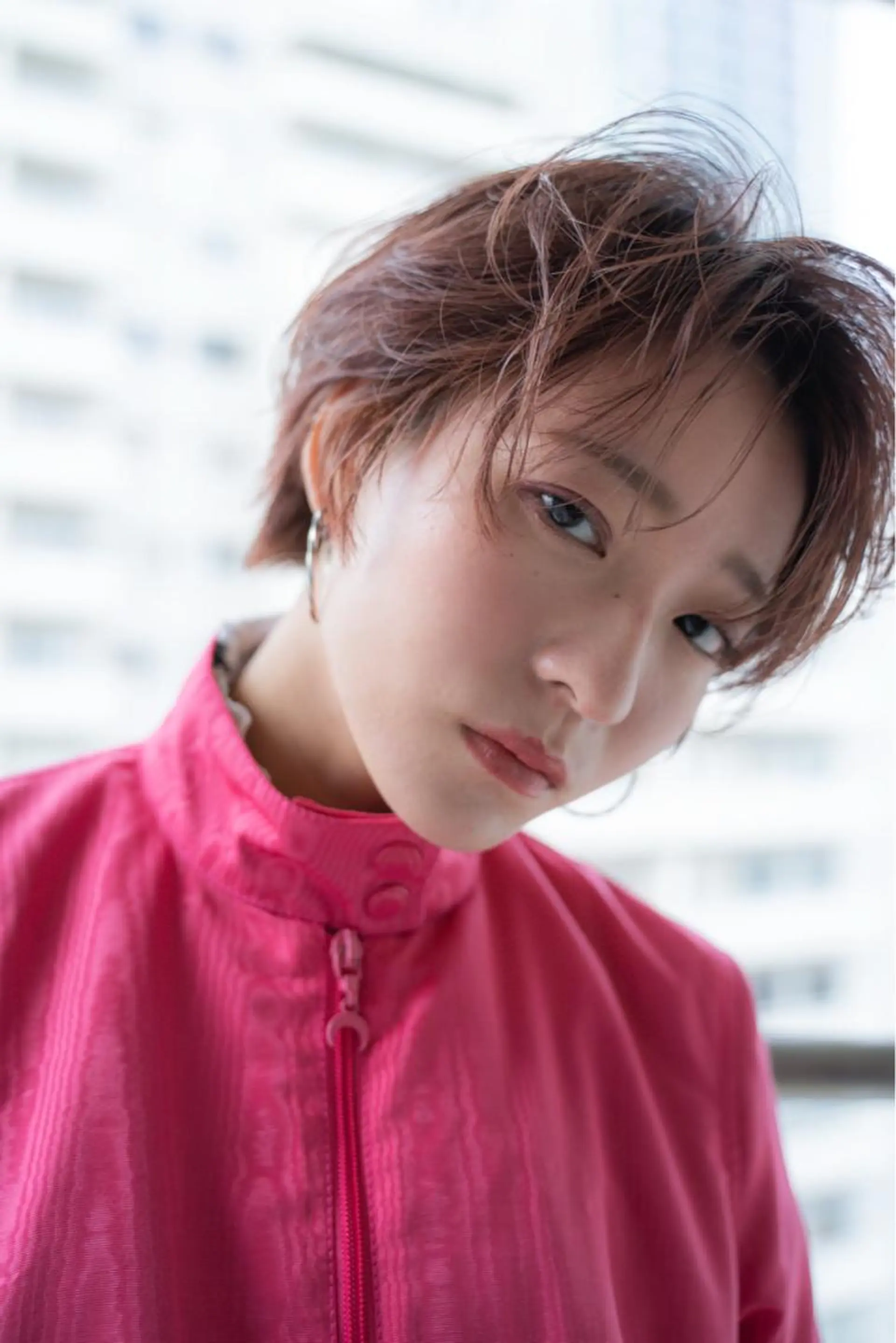 ショート カラー パーマ ニュアンスパーマ レイヤー／似合わせ TAKUYAのヘアスタイル