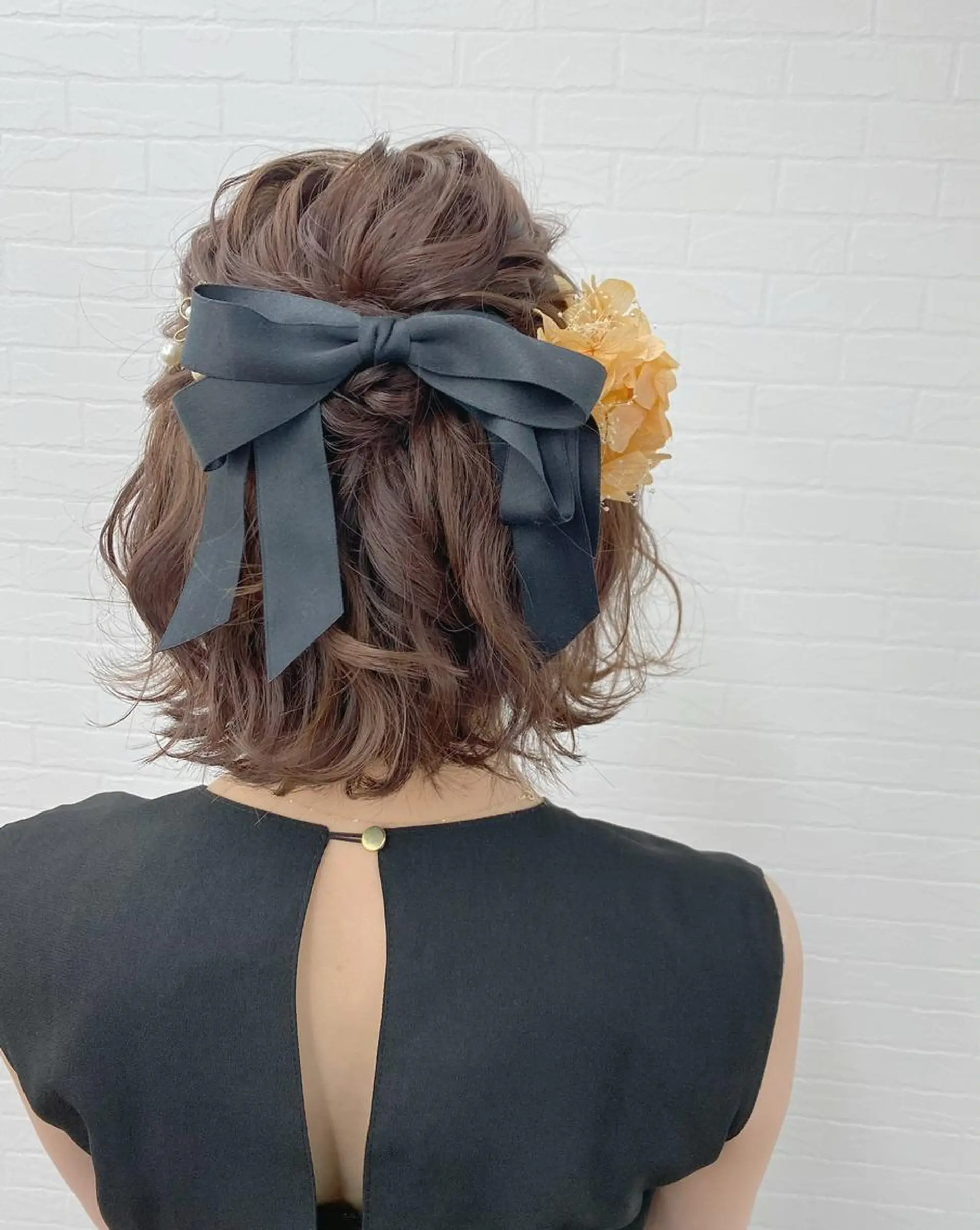 ミディアム ヘアアレンジ ハーフアップ ヘアセット GRANLUSSO 〜グランルッソ駅前店所属・木口 嘉美のヘアスタイル