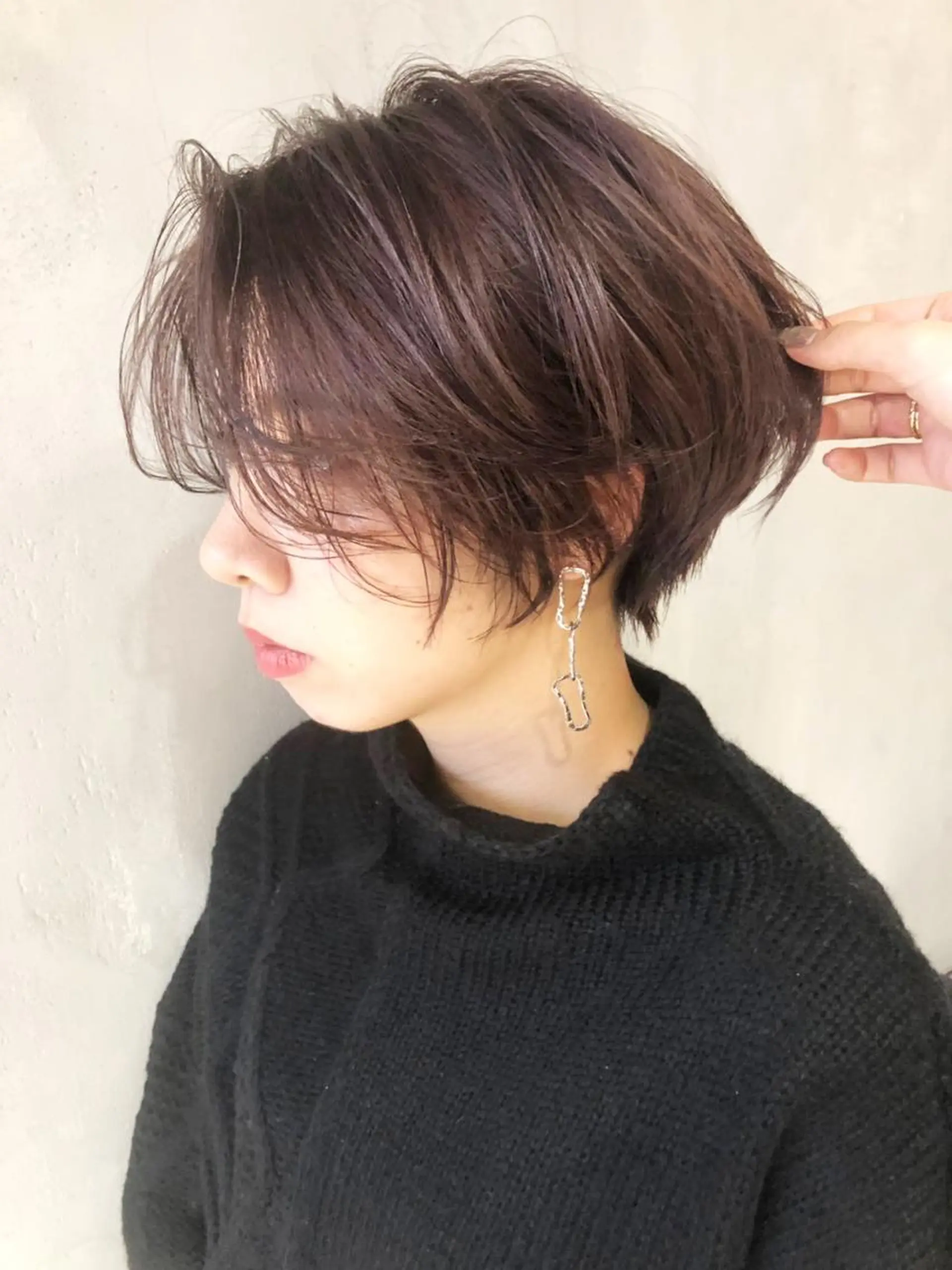 ショート カラー パーマ ヘアアレンジ パープルカラー ボブ ITbyALBUM 中野店のヘアスタイル