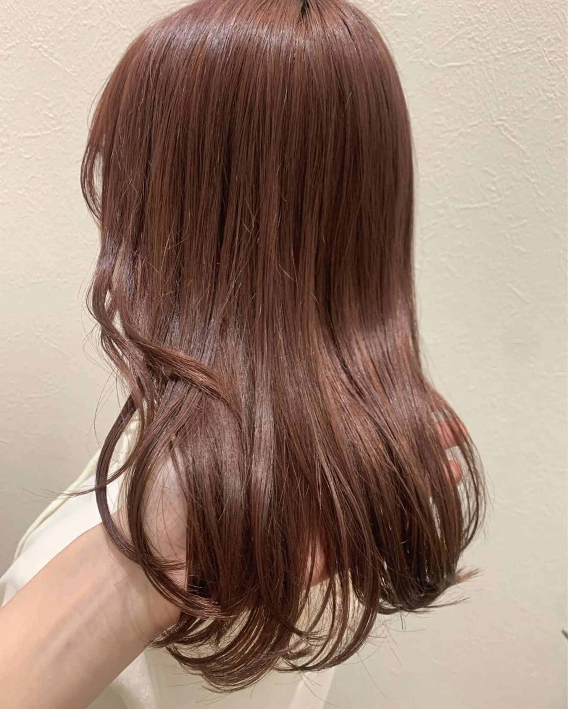 セミロング カラー ブラウンカラー ピンクカラー ピンクブラウン カット ヘアカラー トリートメント hub hair レイヤー/透明感のヘアスタイル