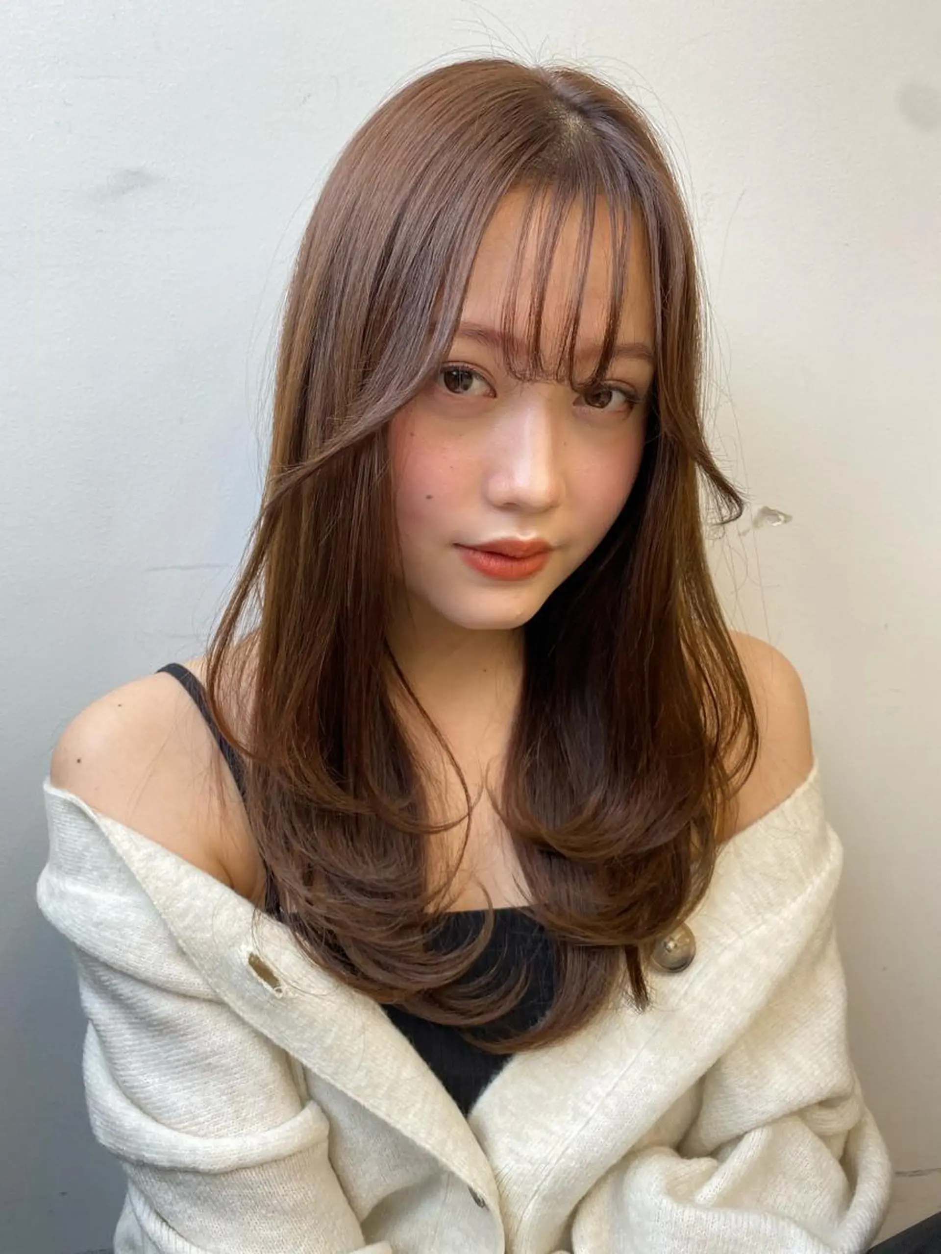 ロング カラー カット ヘアカラー トリートメント ✨大人韓国レイヤー ✨吉原 潤✨のヘアスタイル