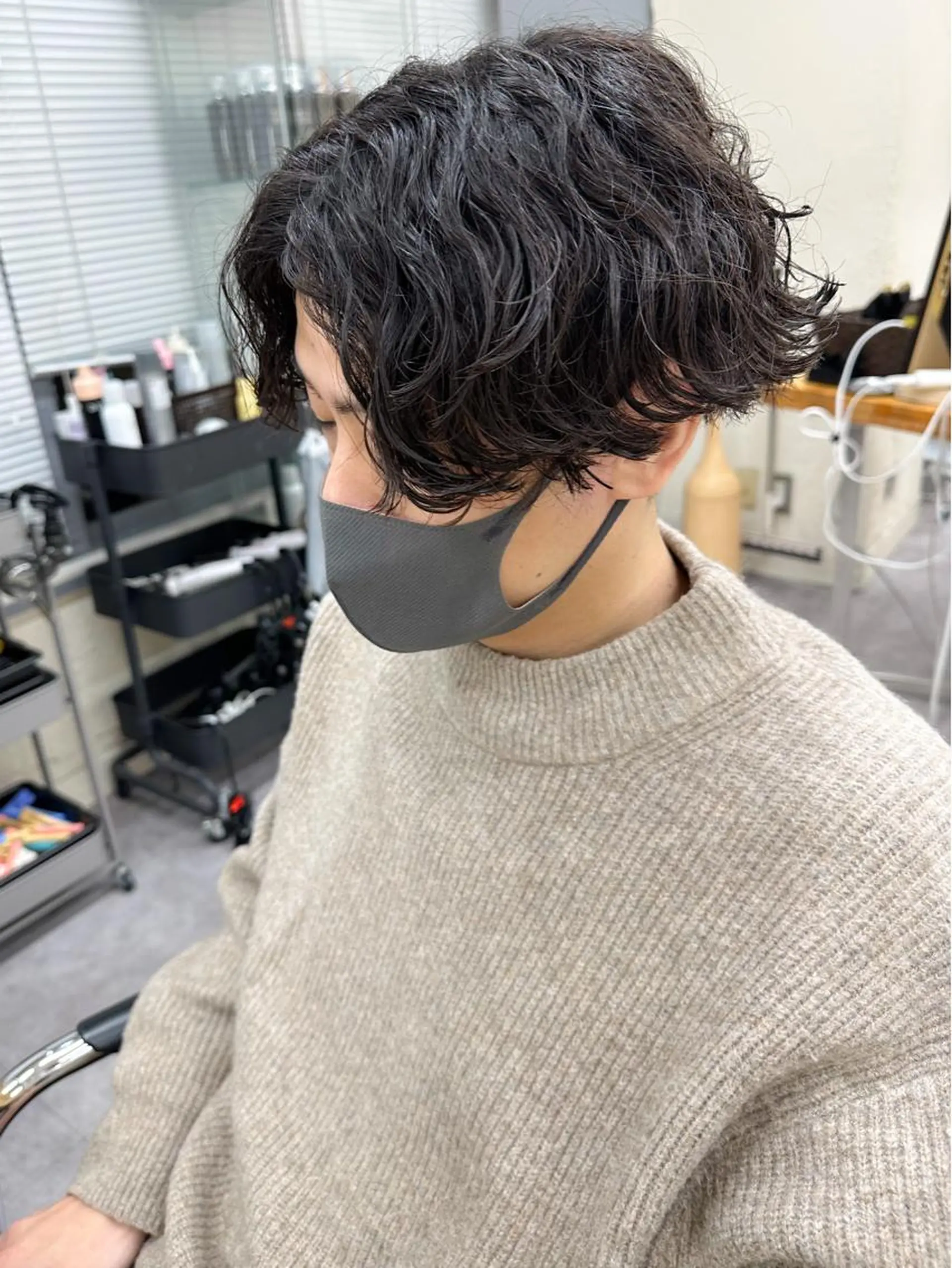 ショート パーマ メンズ カット パーマ warme所属・メンズパーマ メンズ特化ryoのヘアスタイル