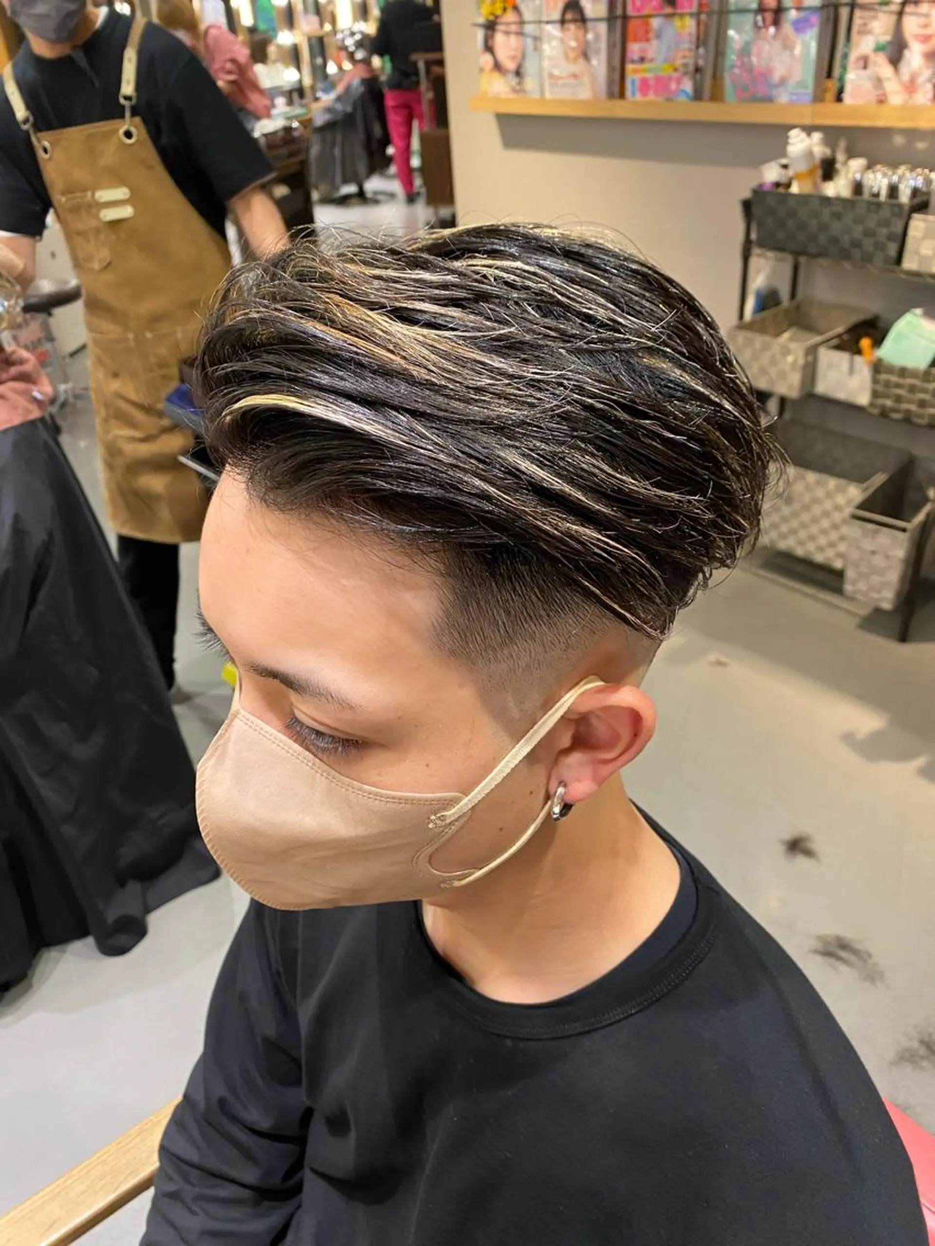 ショート カラー パーマ メンズ カット ヘアカラー unopulir   茶屋町店所属・unopulir 景山　凌のヘアスタイル