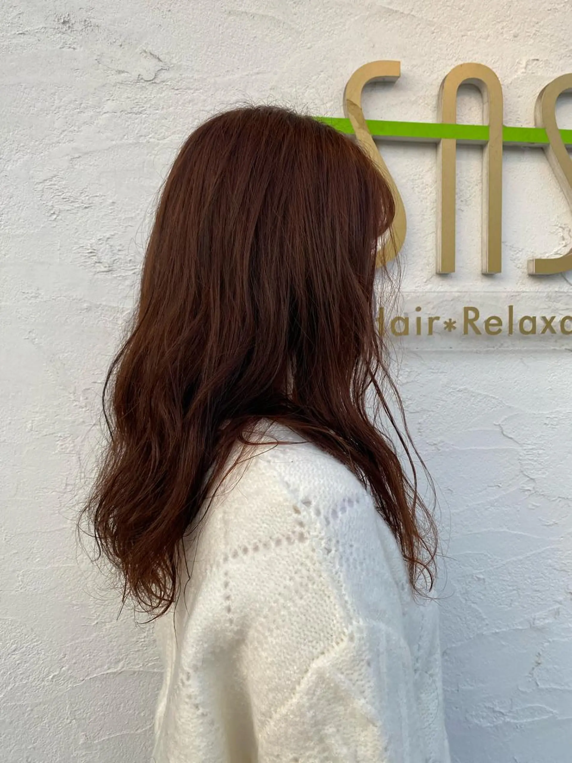 ロング カラー ブリーチなしWカラー /酸性ストレート河本のヘアスタイル