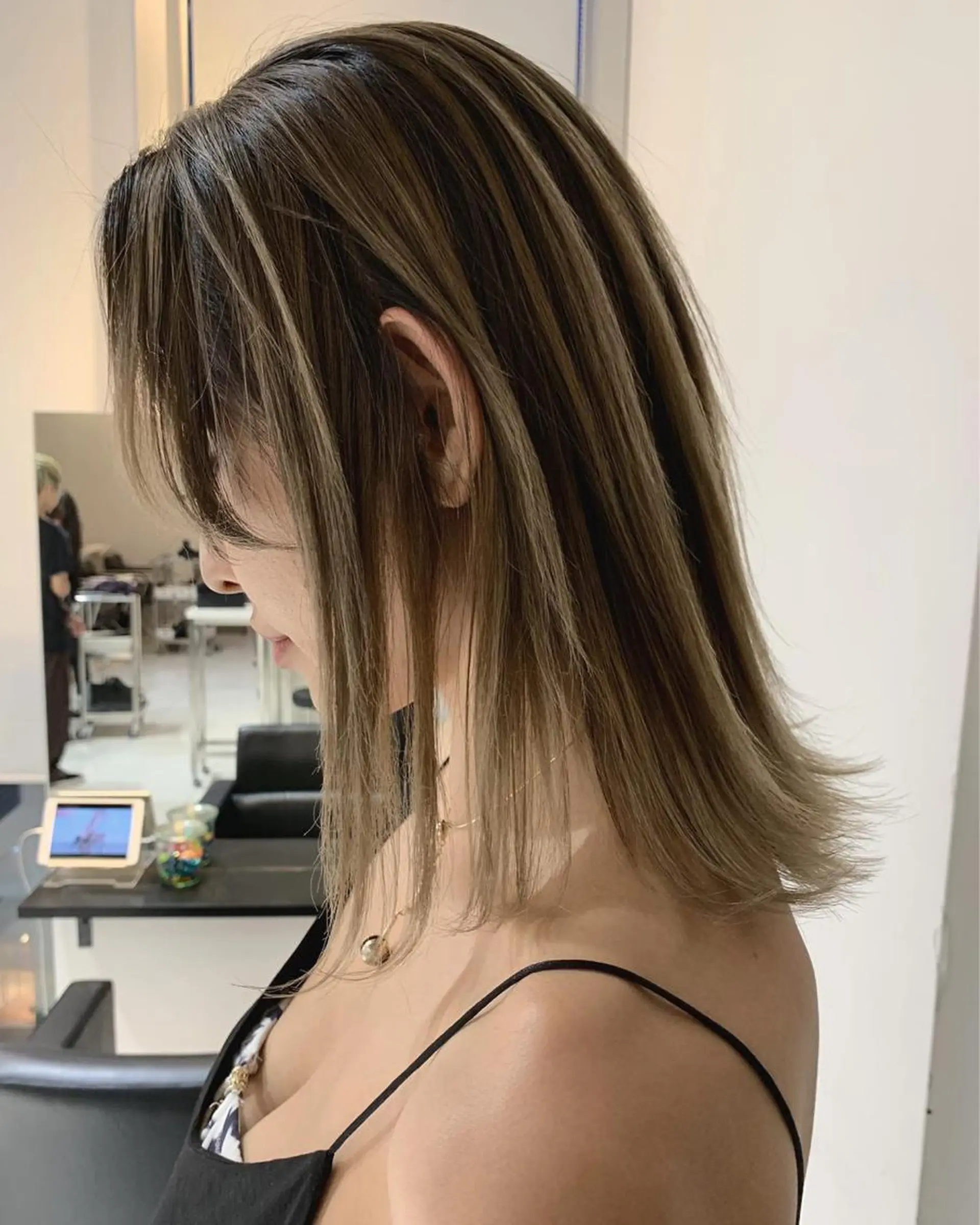 ミディアム カラー パーマ ヘアアレンジ 【公式】amble luxe池袋東口🩷のヘアスタイル