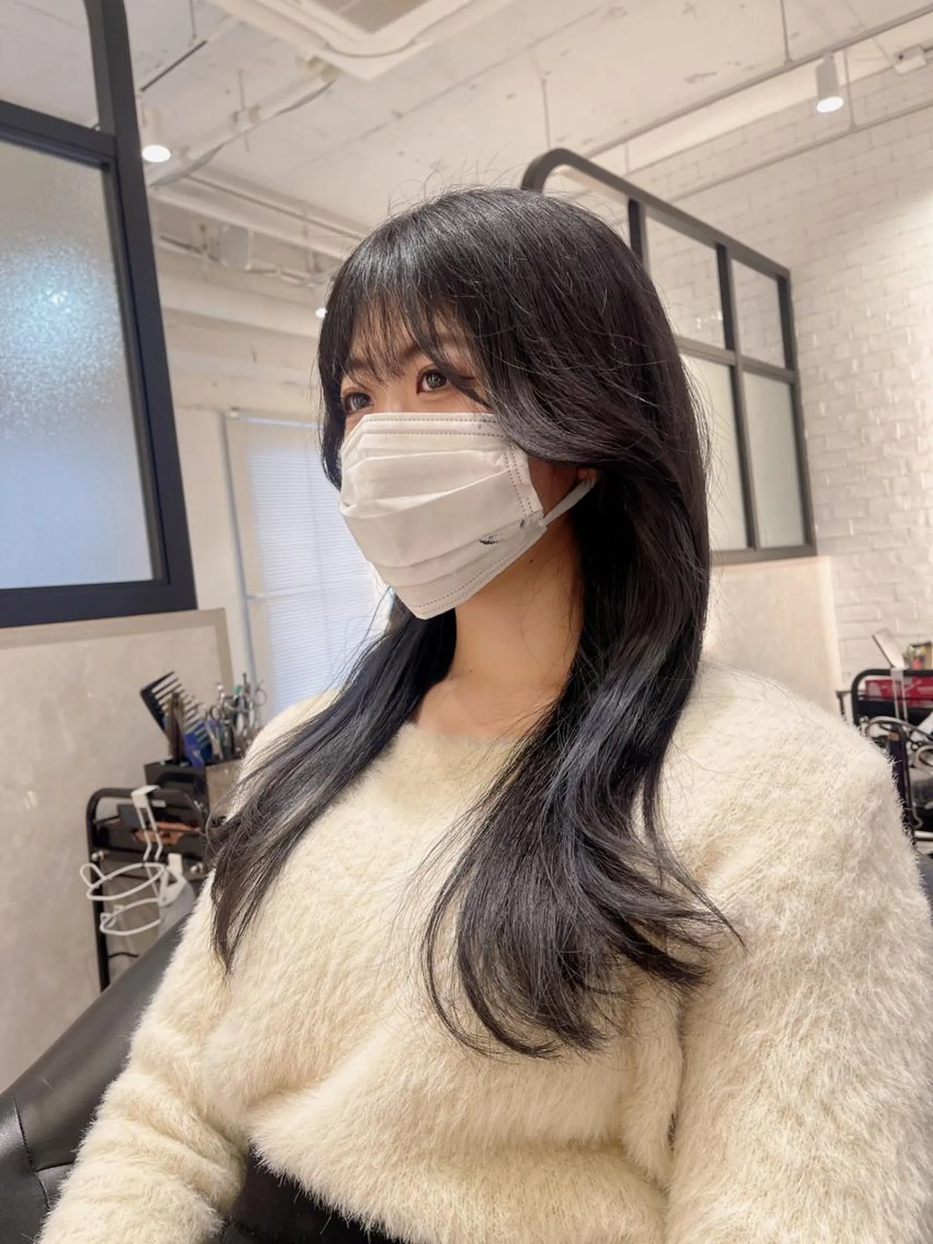 ロング カラー カット ヘアカラー トリートメント &chaLme   心斎橋所属・emi/髪質改善/ 韓国風/艶カラーのヘアスタイル