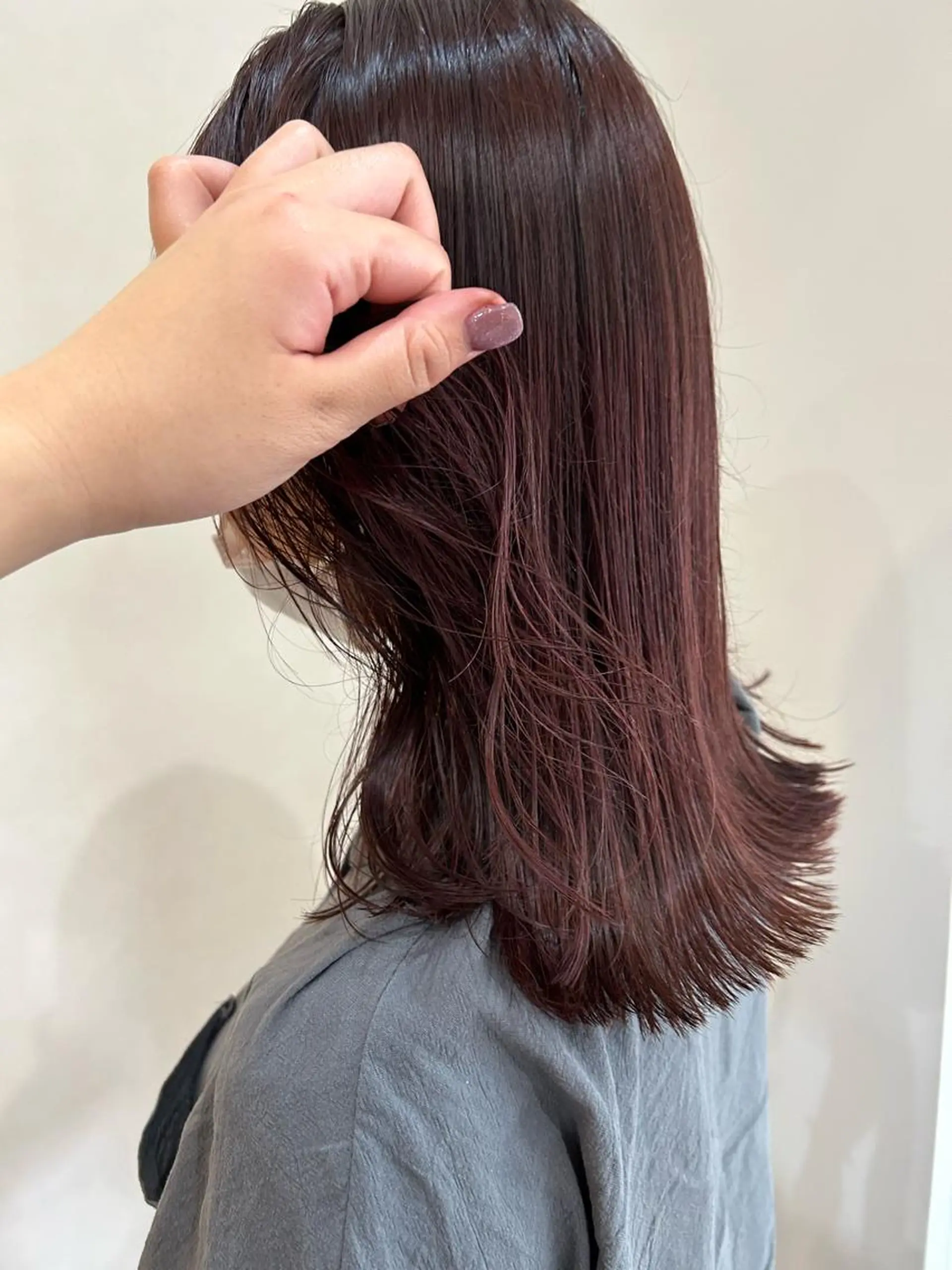 セミロング カラー ケアカラー トリートメント ボブ/透明感カラー 🧸YUI❤️のヘアスタイル