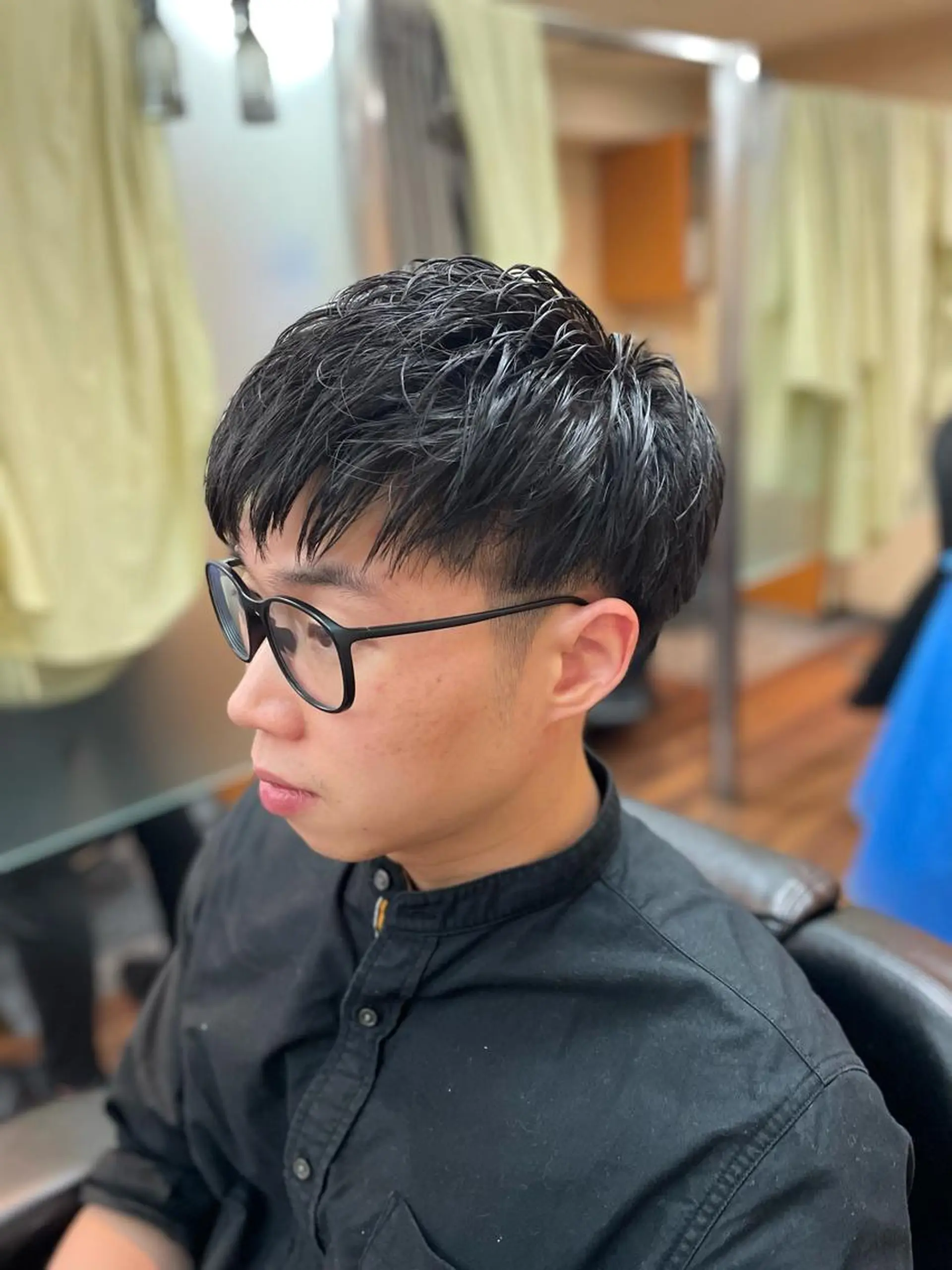 ショート パーマ メンズ メンズパーマ カット指名No1漆原 聡のヘアスタイル