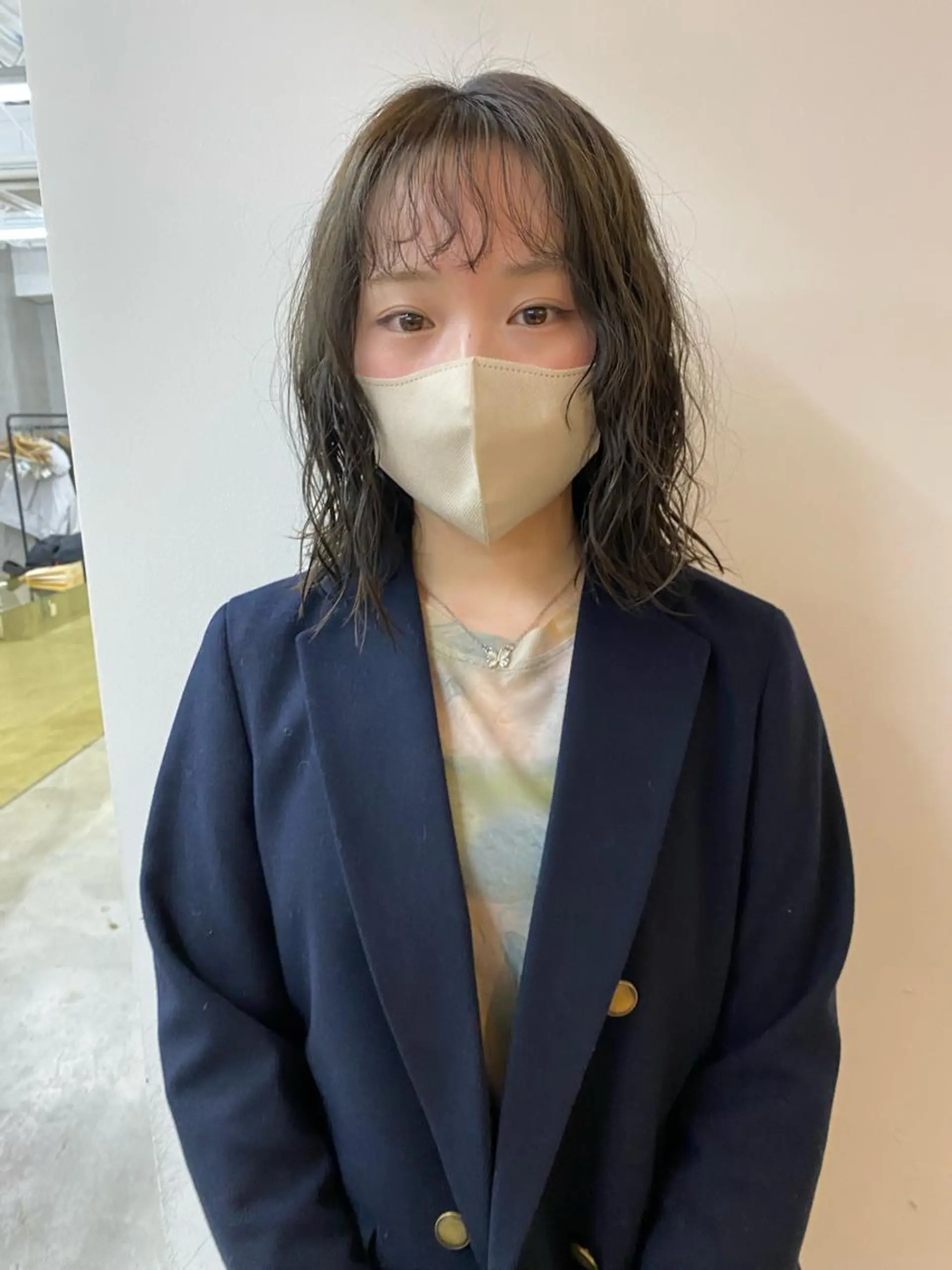 ミディアム カラー パーマ yiye 青山所属・無料カットモデル募集 🌱ひょうがのヘアスタイル