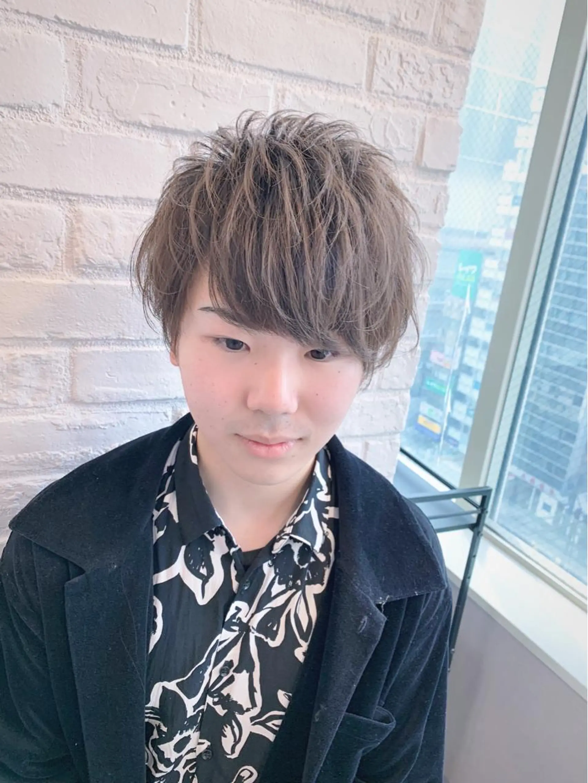 ショート メンズ マッシュ レイヤーカット LAGRECE大阪梅田店所属・美髪矯正・髪質改善 【中村吉孝】のヘアスタイル