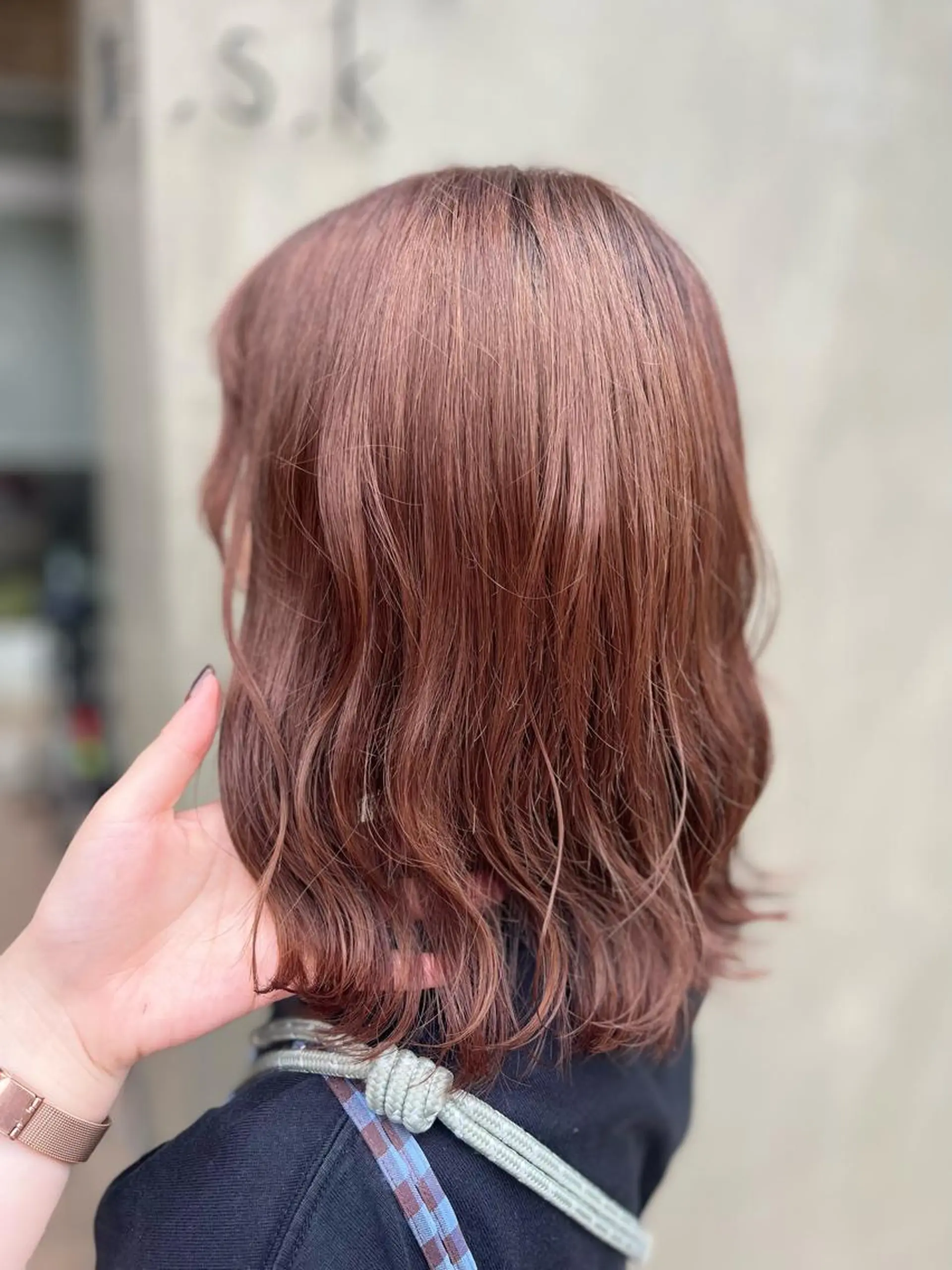 ミディアム ピンクブラウン カット ヘアカラー トリートメント sato ayaka ｜透明感カラー🫧のヘアスタイル