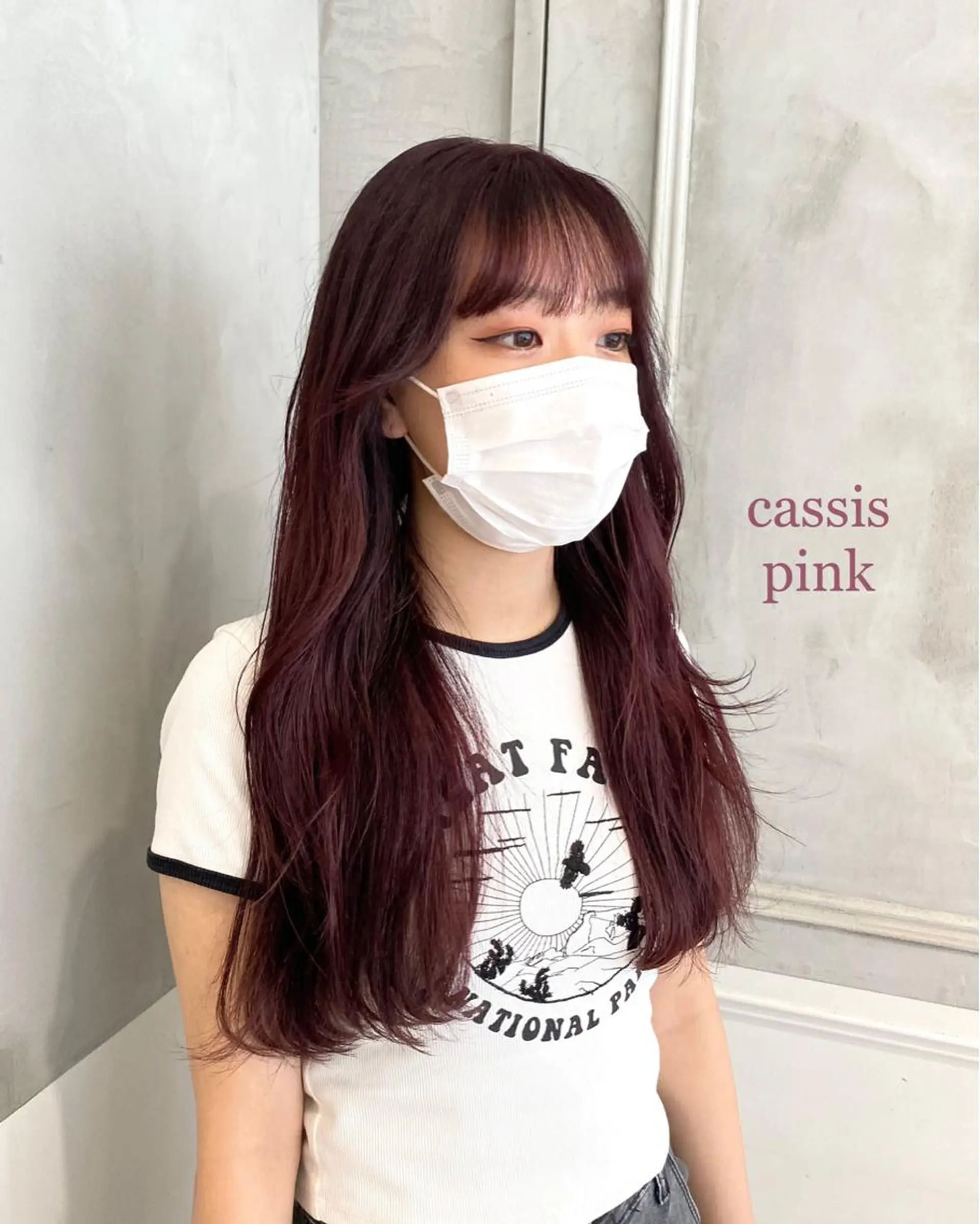 ロング カラー ブリーチ カシス ラベンダーカラー ピンクカラー 艶感/ナチュラル 🩵amiのヘアスタイル