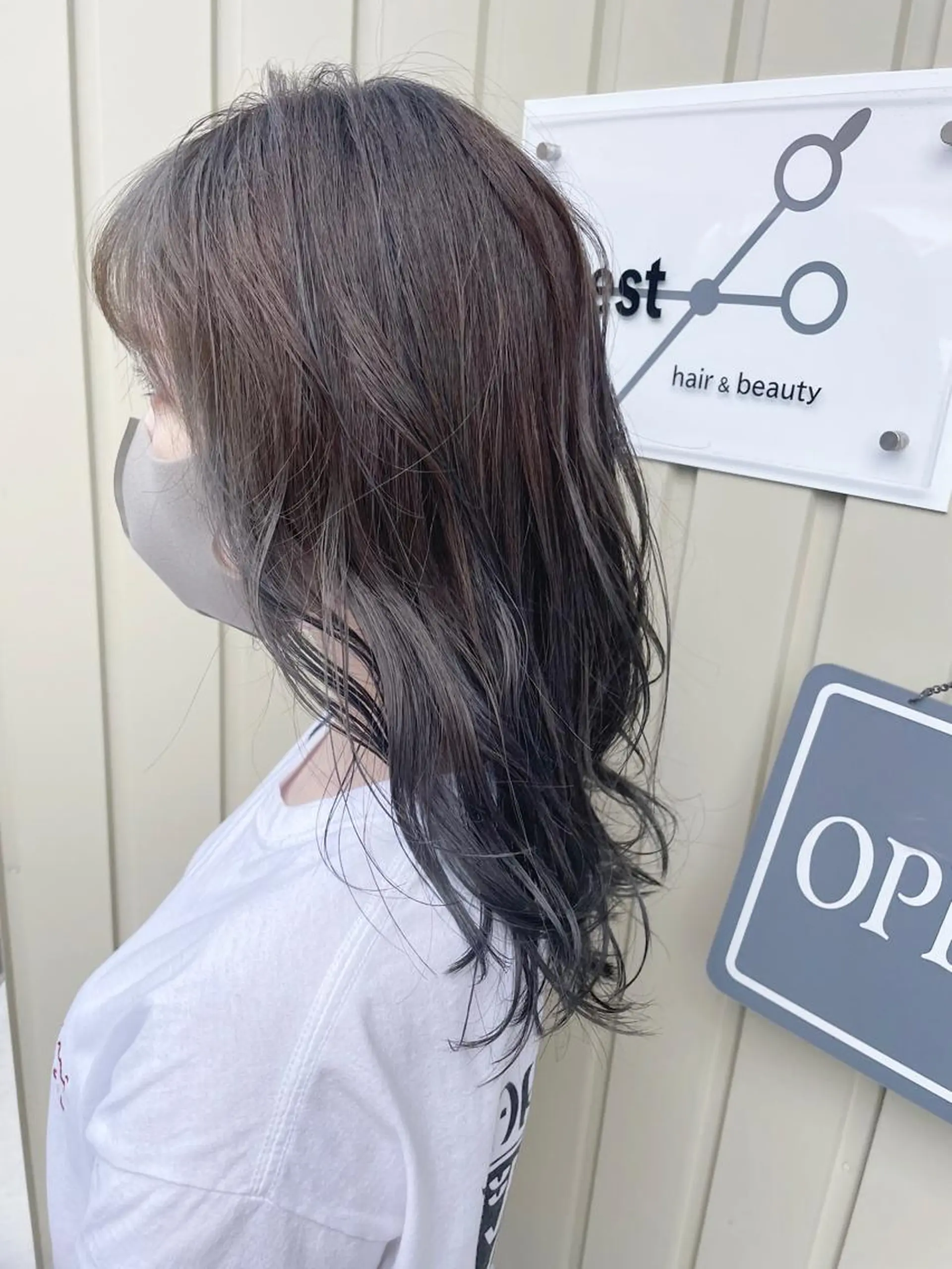 セミロング カラー ケアブリーチ /髪質 改善/古橋圭史郎のヘアスタイル