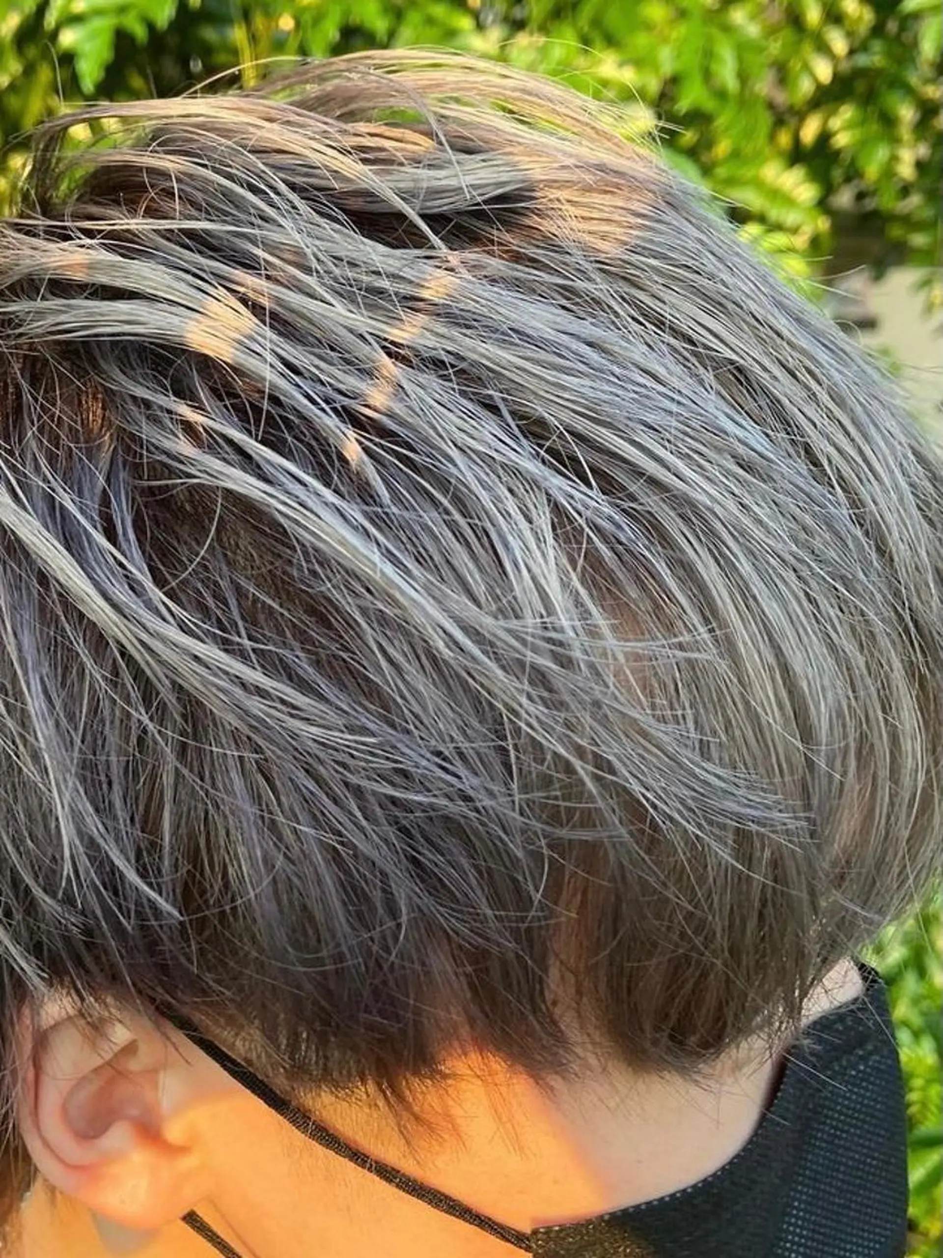 ショート シールエクステ ミストバング ボブ くびれヘア エクステ 杉木 勝太のヘアスタイル