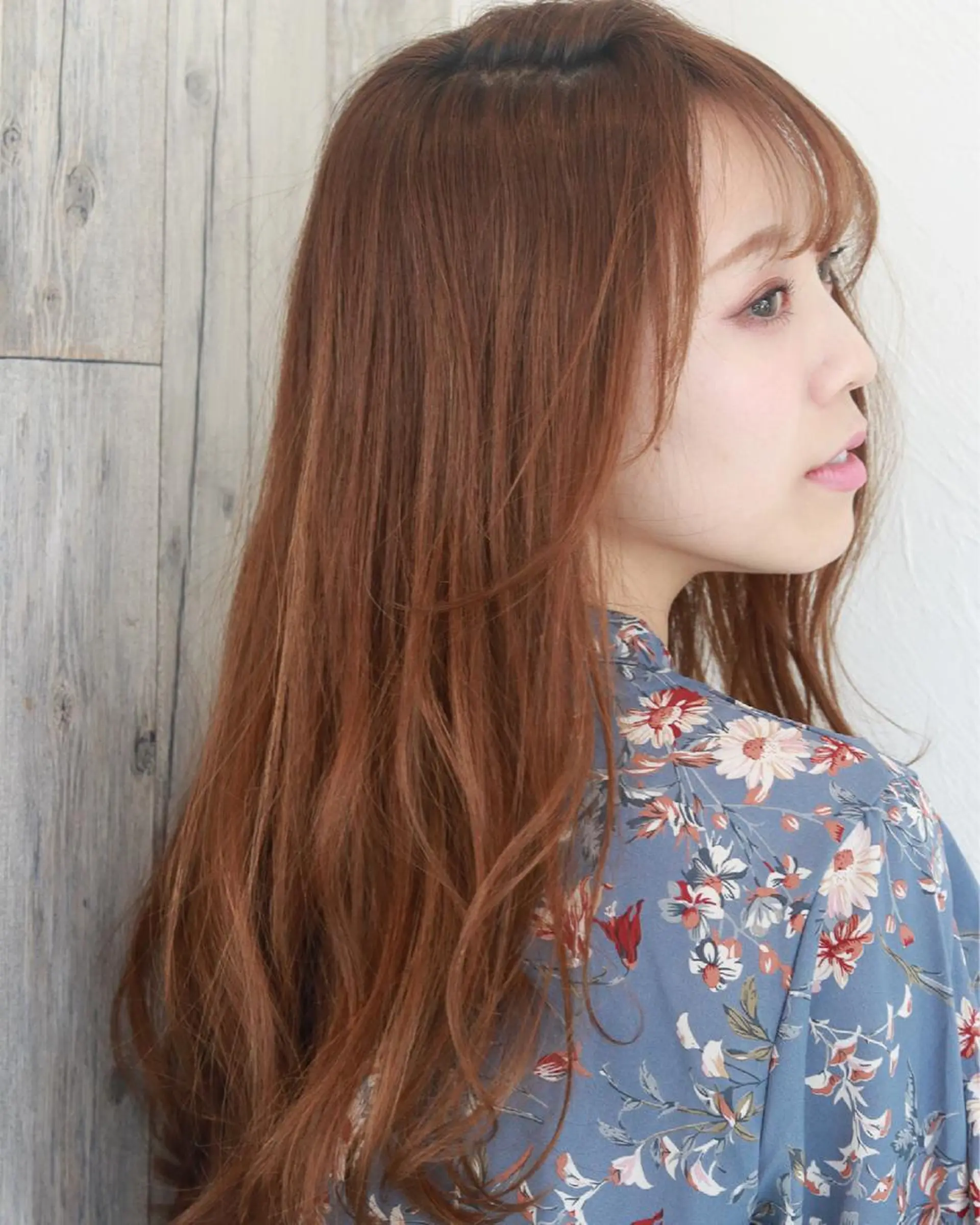 ロング ロング シースルーバング 💗艶カラー💗 CECILのヘアスタイル