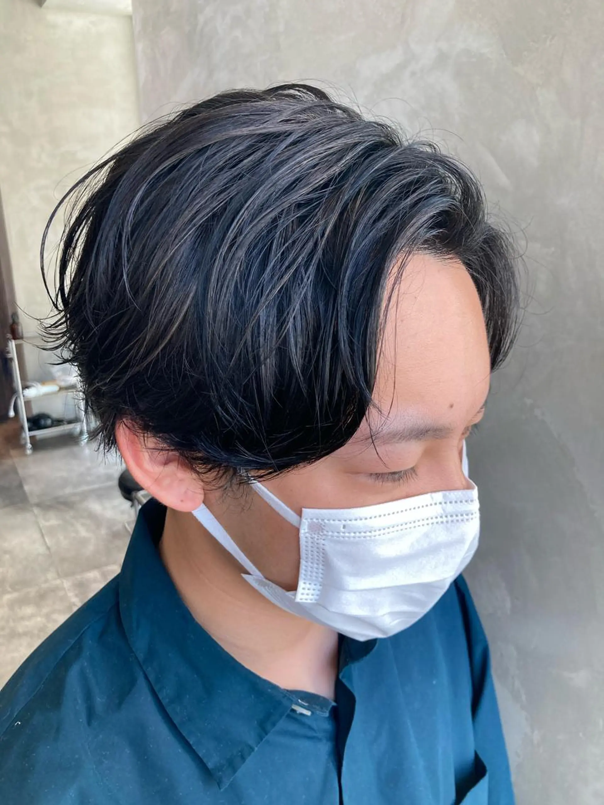 ショート カラー メンズ メンズハイライト ハイライトカラー ハイライト 波巻きスパイラルパー マ/シャドウパーマ駿のヘアスタイル