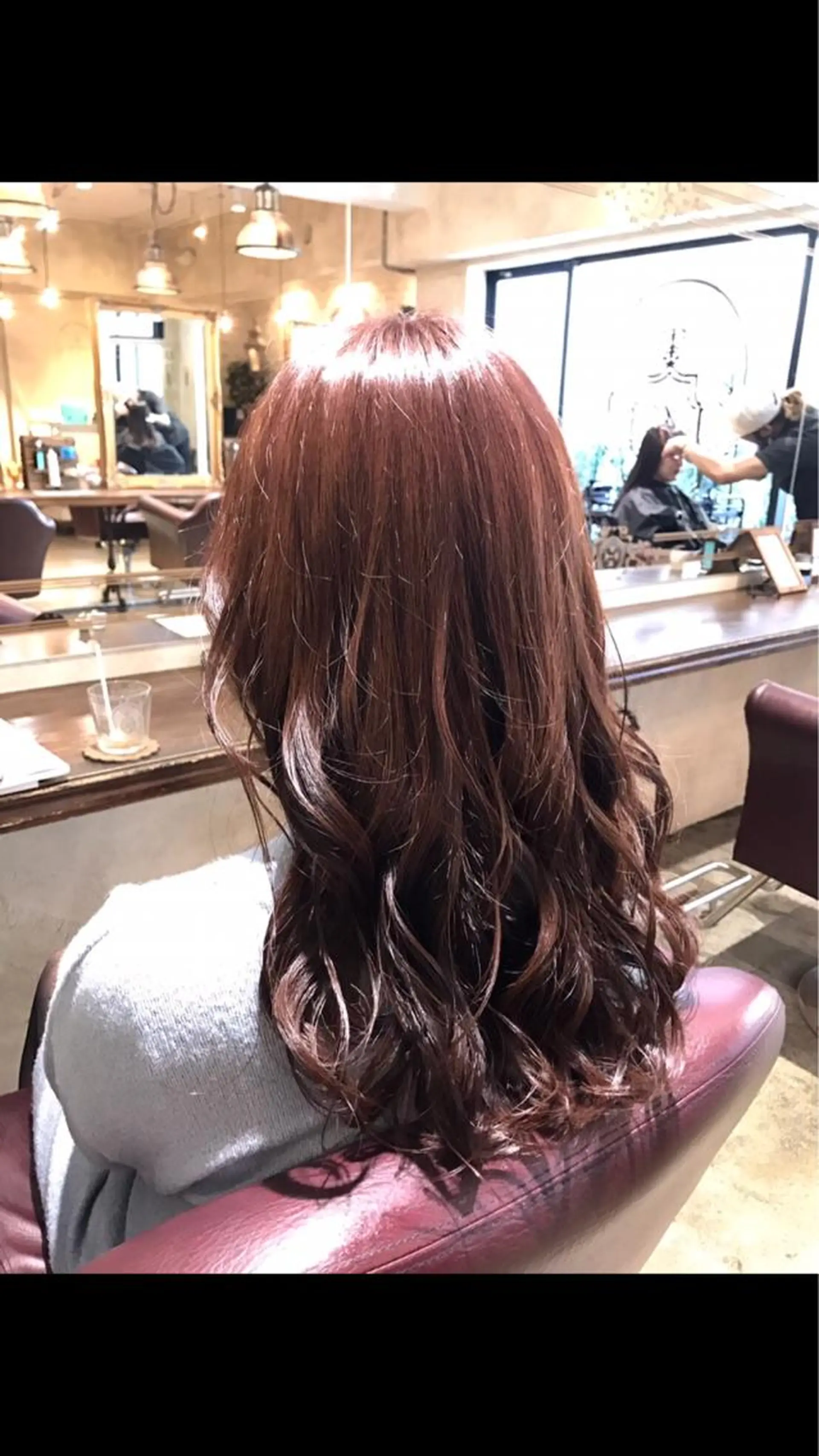 ミディアム カラー パーマ イルミナカラー ピンクカラー 🌈髪質改善💕 縮毛矯正✨青木まで✨のヘアスタイル