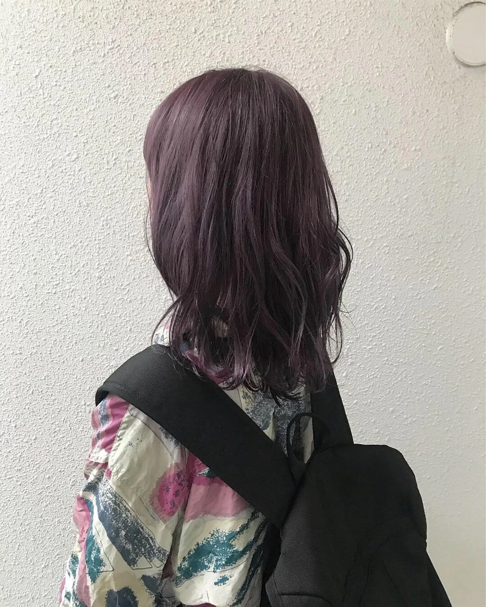 ミディアム カラー ブリーチ パープルカラー インナーカラー/天神 ブリーチ/吉田のヘアスタイル