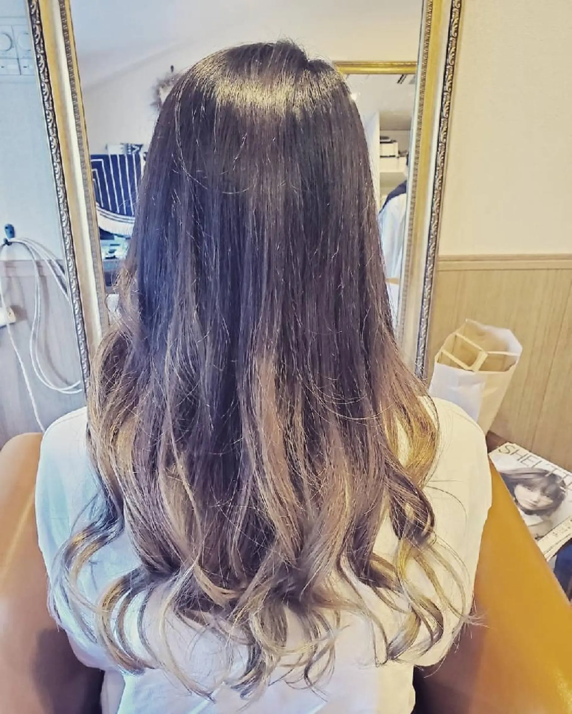 ロング カラー ブリーチ 外国人風カラー トリートメント ヘアカラー spa hair  ark 富井直美のヘアスタイル