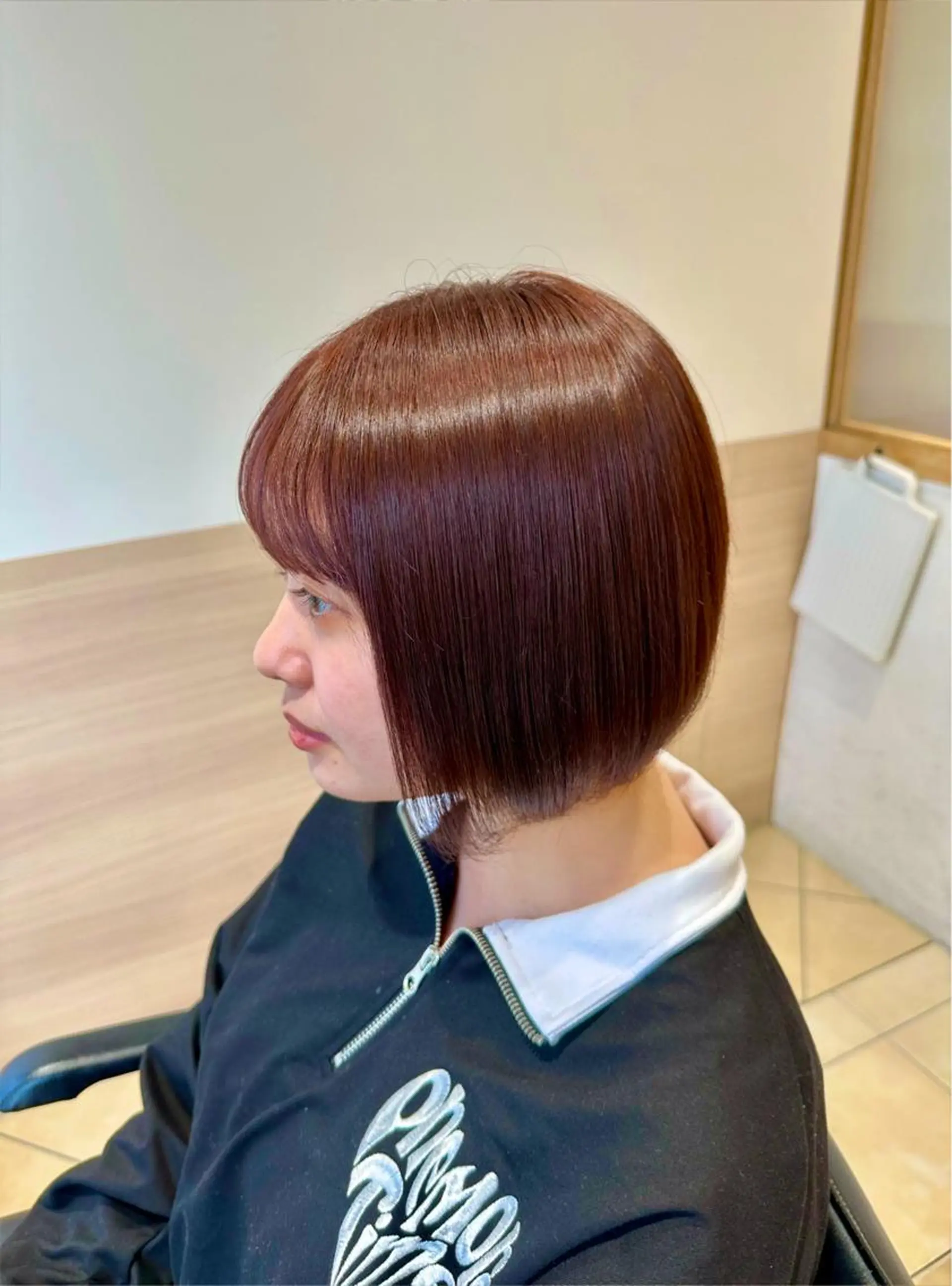 ショート カラー ショートヘア Geniee horie所属・ともや 髪質改善縮毛矯正のヘアスタイル